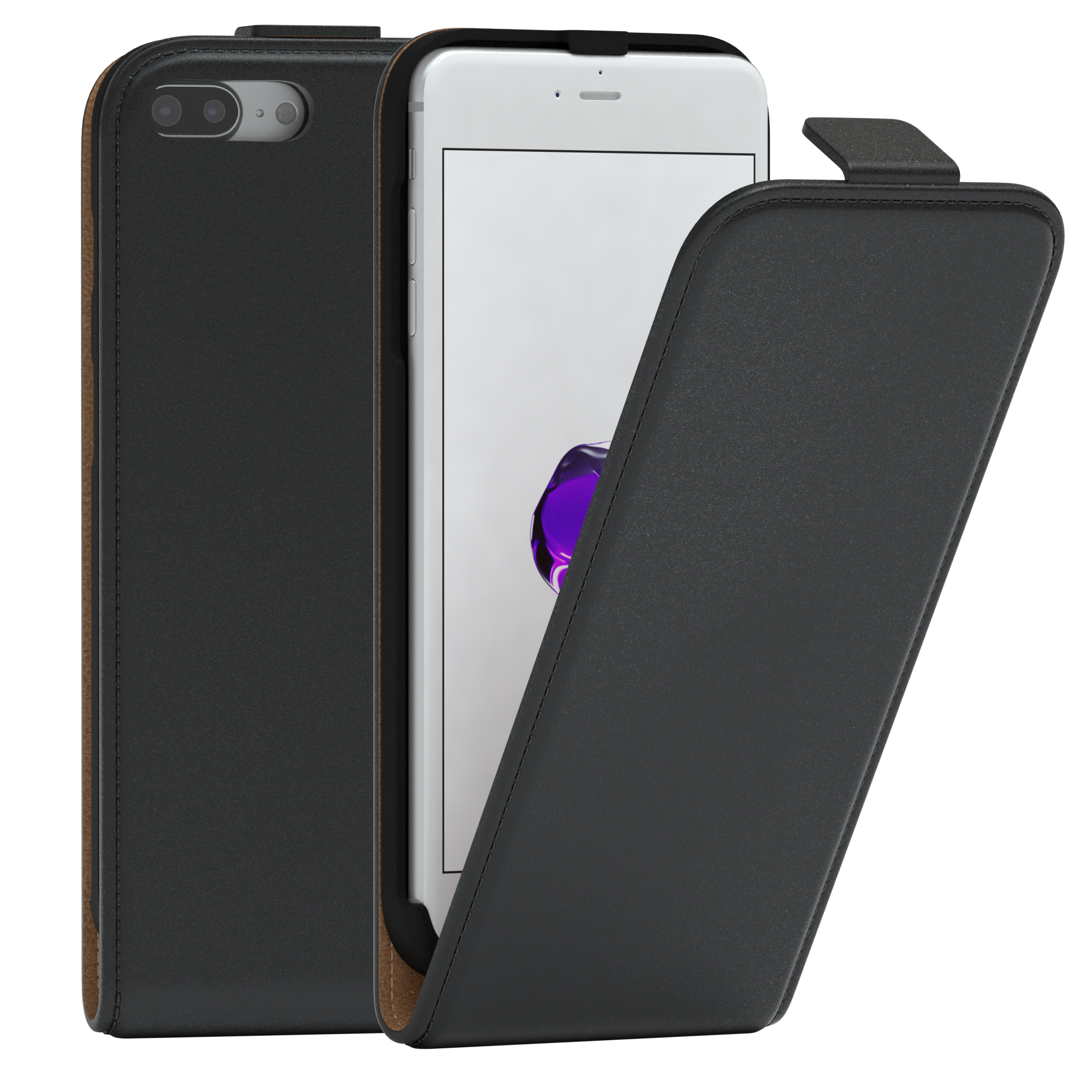 Flipcase, 7 Cover, CASE EAZY / Apple, Plus Plus, 8 Schwarz Flip iPhone