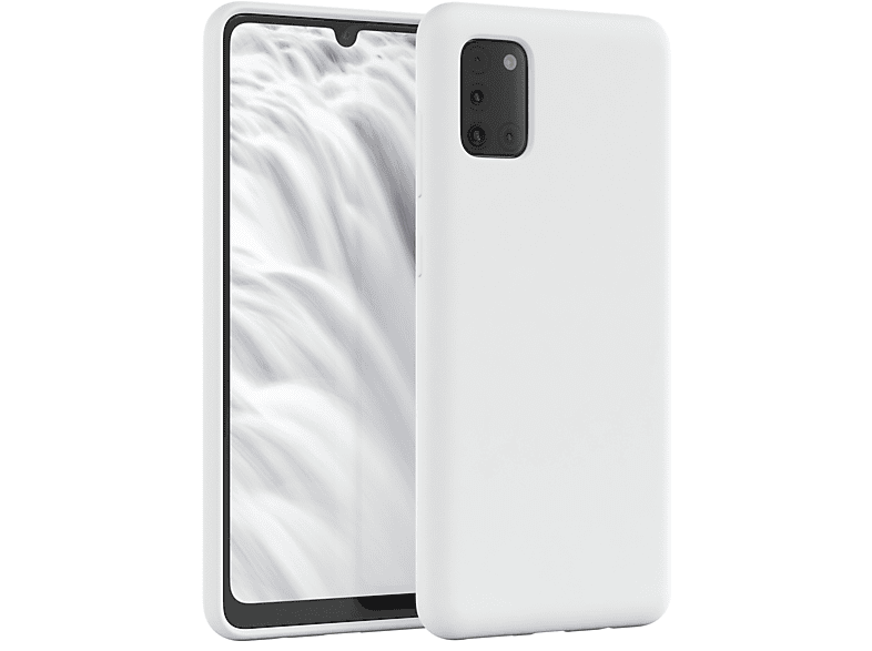 Galaxy Backcover, EAZY Silikon Samsung, Weiß Handycase, Premium A31, CASE