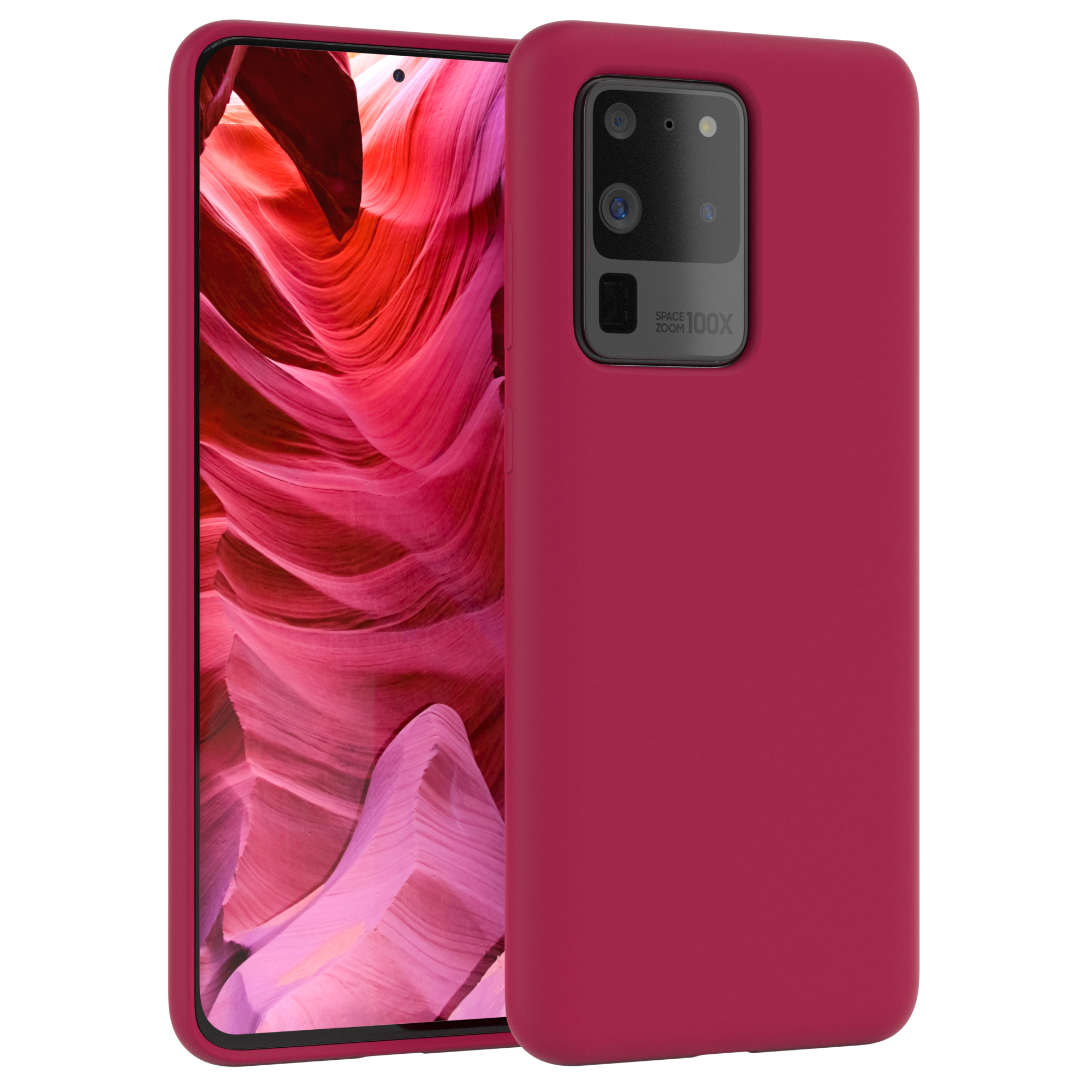EAZY CASE Premium / Silikon S20 Ultra Rot Samsung, Backcover, Handycase, / Beere 5G, Ultra Galaxy S20