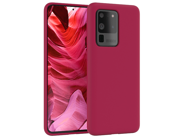5G, Beere Premium Handycase, Rot Silikon Ultra Backcover, EAZY / CASE Galaxy / S20 Samsung, Ultra S20