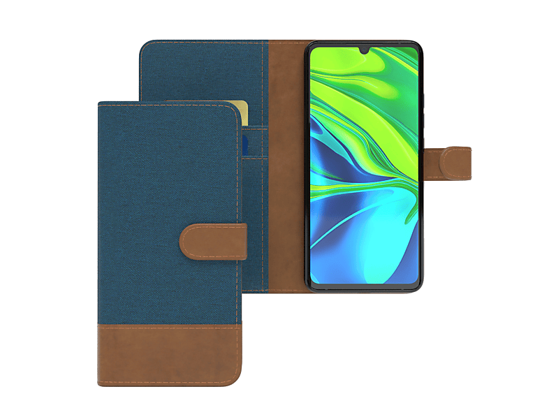 Kartenfach, Xiaomi, 10 10 Mi Klapphülle Mi Note Pro, Jeans Blau Note EAZY / mit Bookstyle Bookcover, CASE