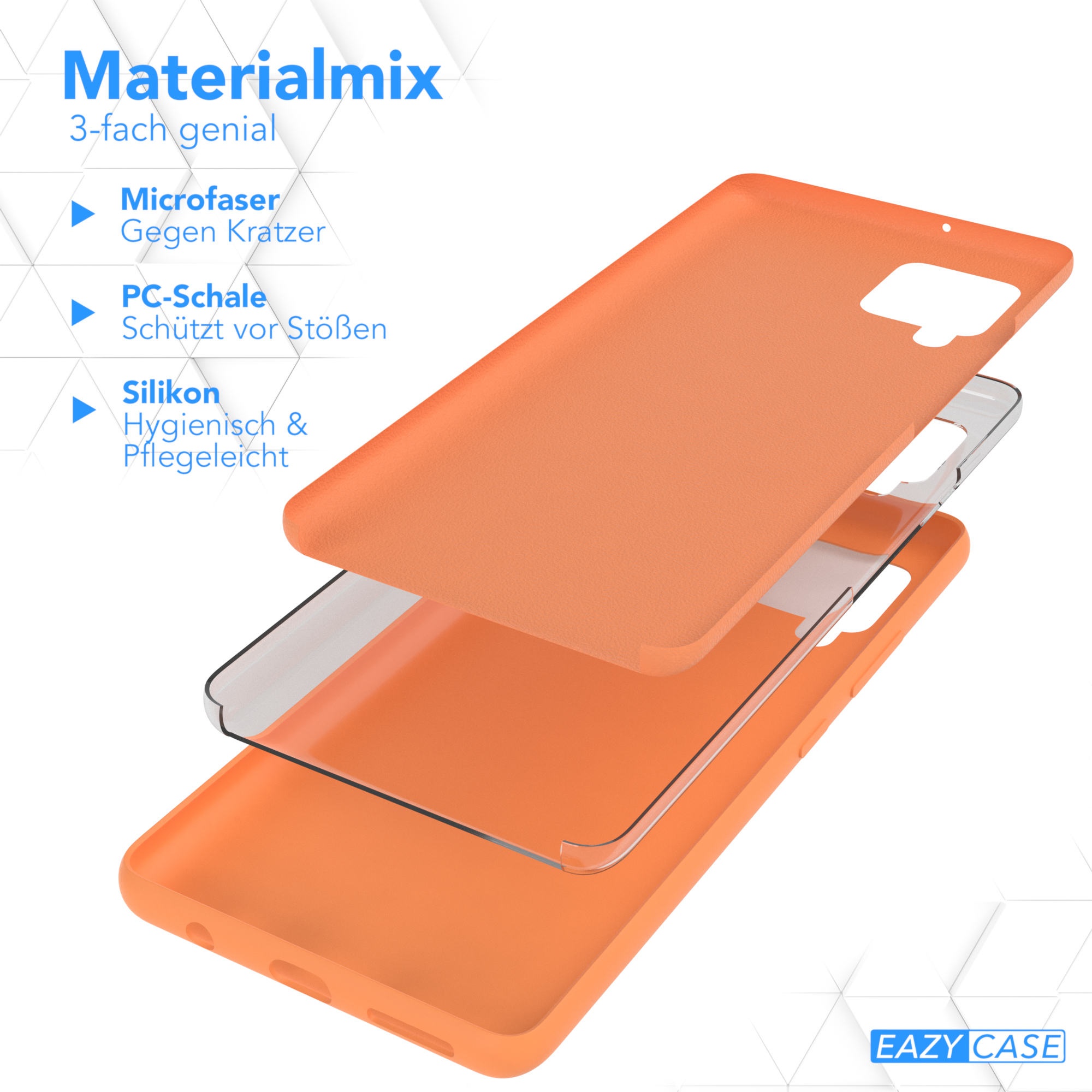 Premium 5G, A42 Backcover, Silikon Galaxy Samsung, Orange Handycase, EAZY CASE