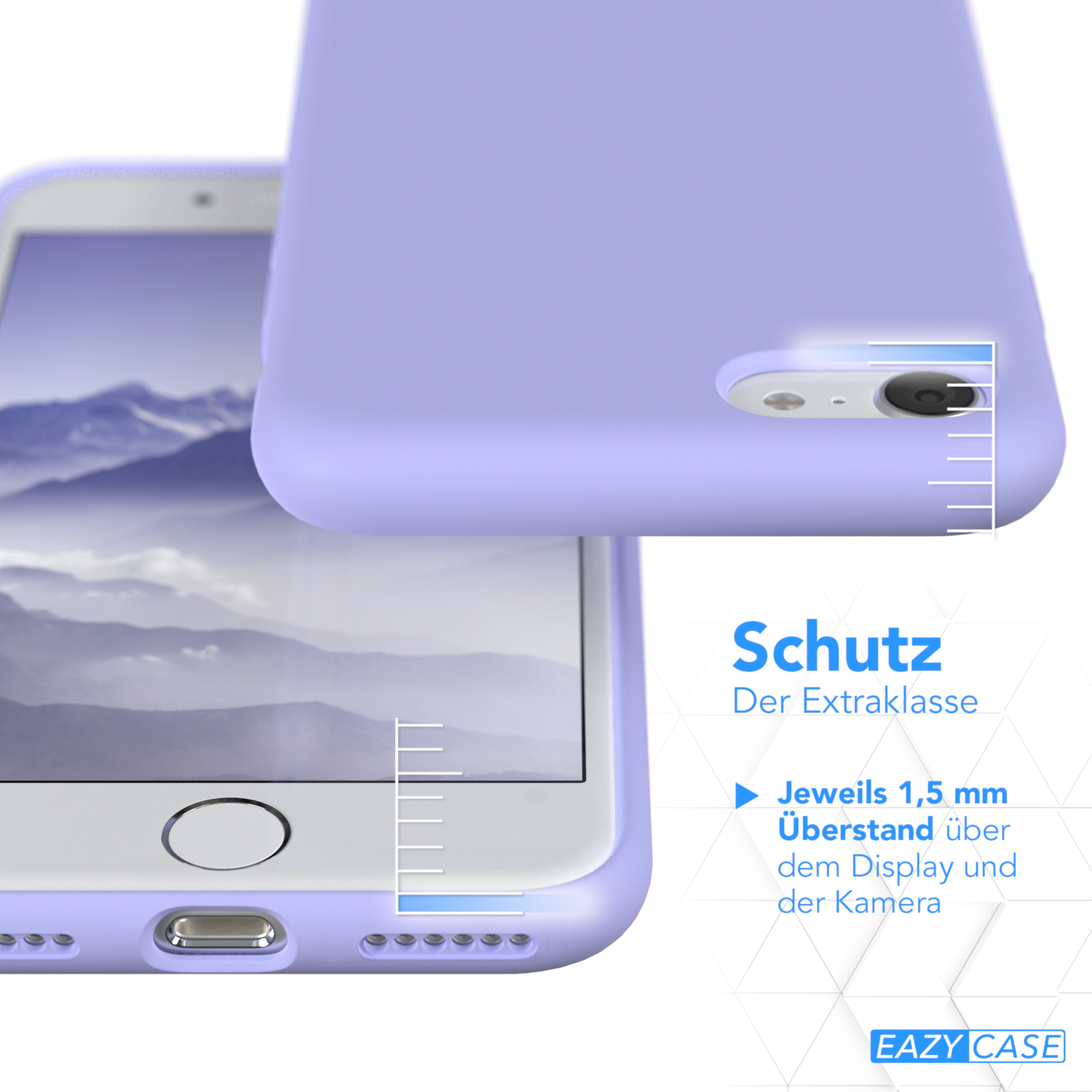 EAZY CASE Premium 2022 SE Violett SE Handycase, 2020, Lavendel Apple, / iPhone iPhone / 8, 7 Backcover, / Silikon Lila