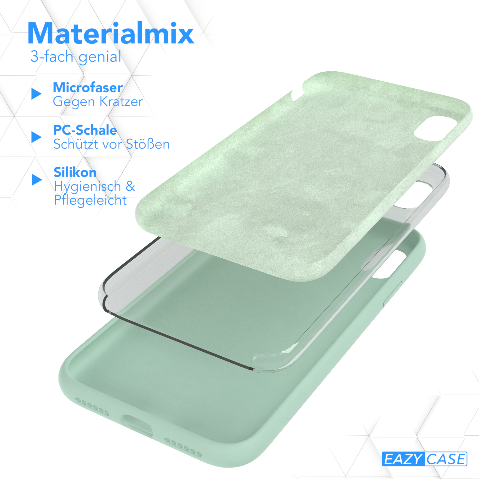 EAZY CASE Handycase, Backcover, Mint Grün Silikon Premium Apple, iPhone XR