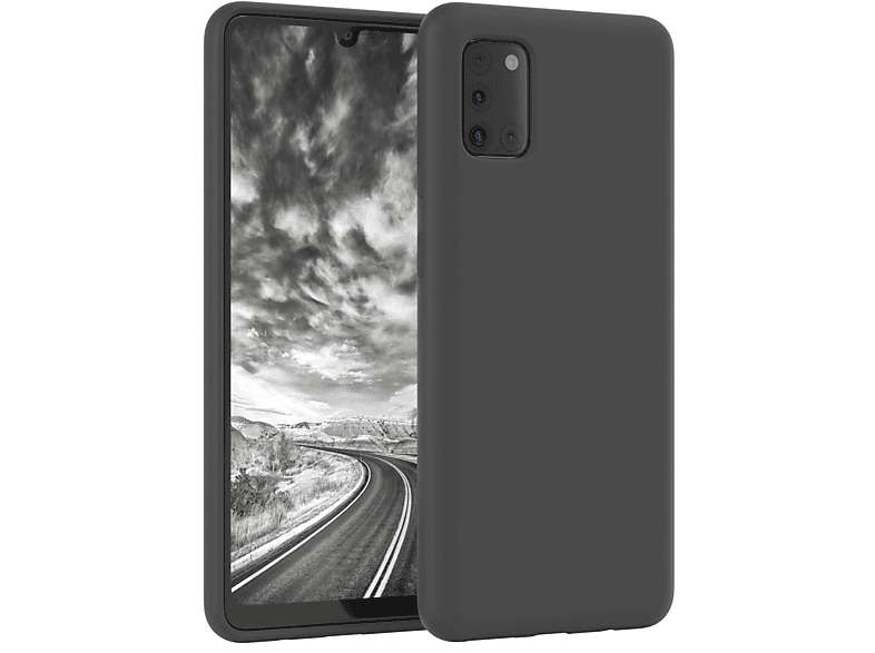 EAZY CASE Premium Silikon Handycase, Backcover, Samsung, Galaxy A31, Anthrazit Grau