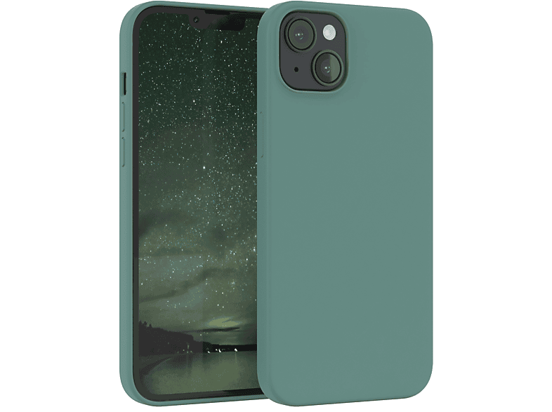 EAZY CASE Premium Silikon Handycase, Backcover, Apple, iPhone 14 Plus, Dunkelgrün