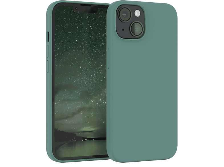 Dunkelgrün Handycase, Premium Backcover, 14, Apple, EAZY Silikon iPhone CASE