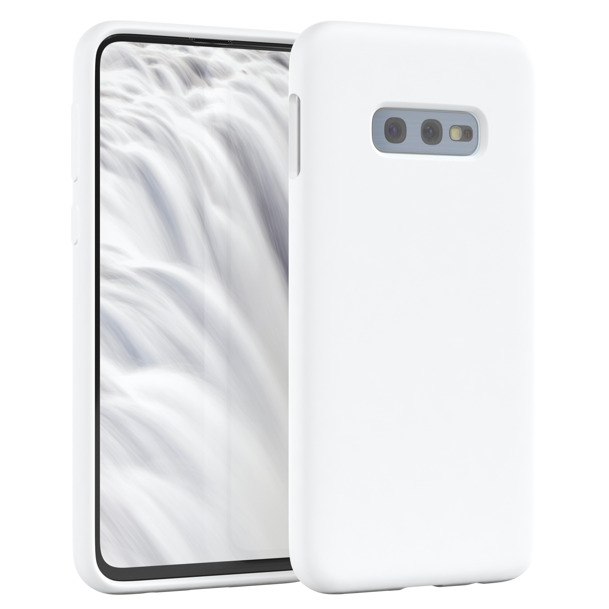 EAZY CASE Premium Silikon Handycase, Weiß Samsung, S10e, Galaxy Backcover