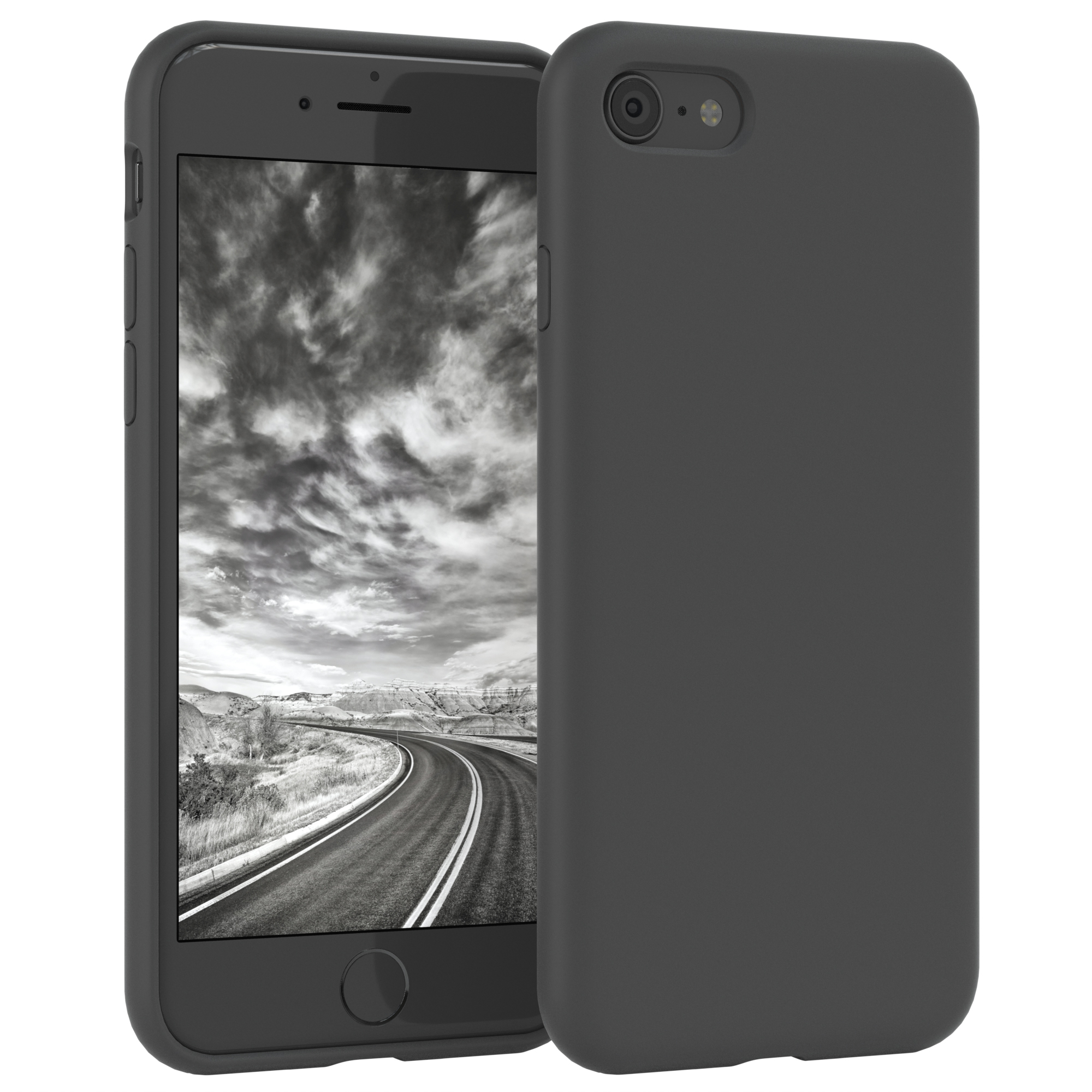 Handycase, Grau Silikon iPhone / CASE 8, Anthrazit 2020, Premium 7 SE EAZY iPhone 2022 / Backcover, SE Apple,