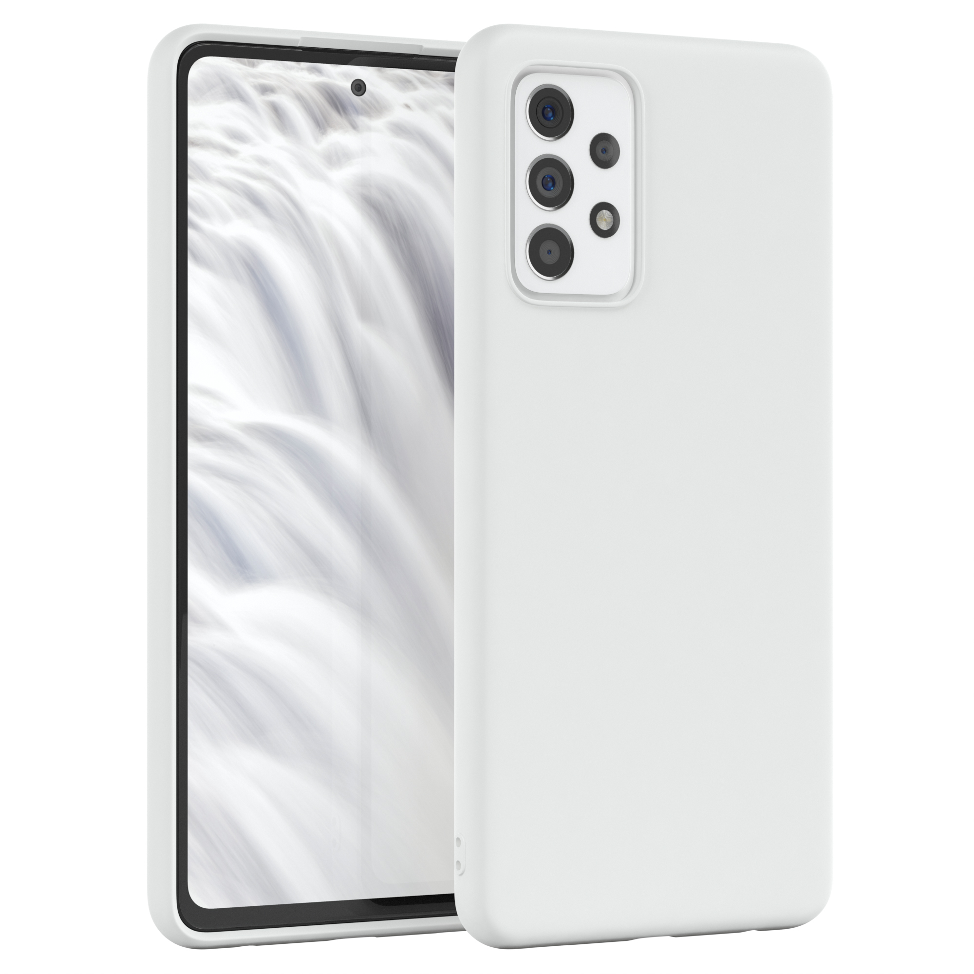 EAZY CASE Premium A72 / Weiß 5G, Backcover, Handycase, Samsung, A72 Silikon Galaxy