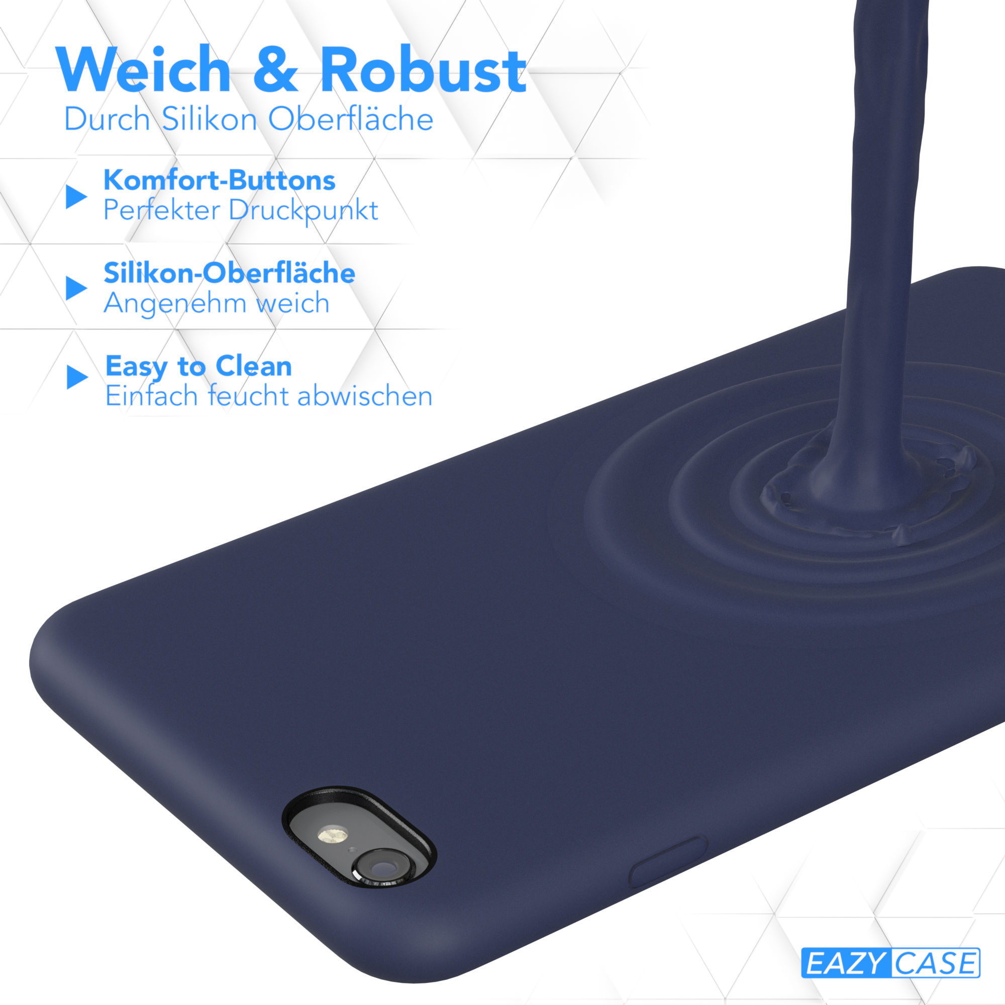 Backcover, EAZY Silikon Premium Blau 6S, Handycase, / 6 / CASE Apple, Nachtblau iPhone