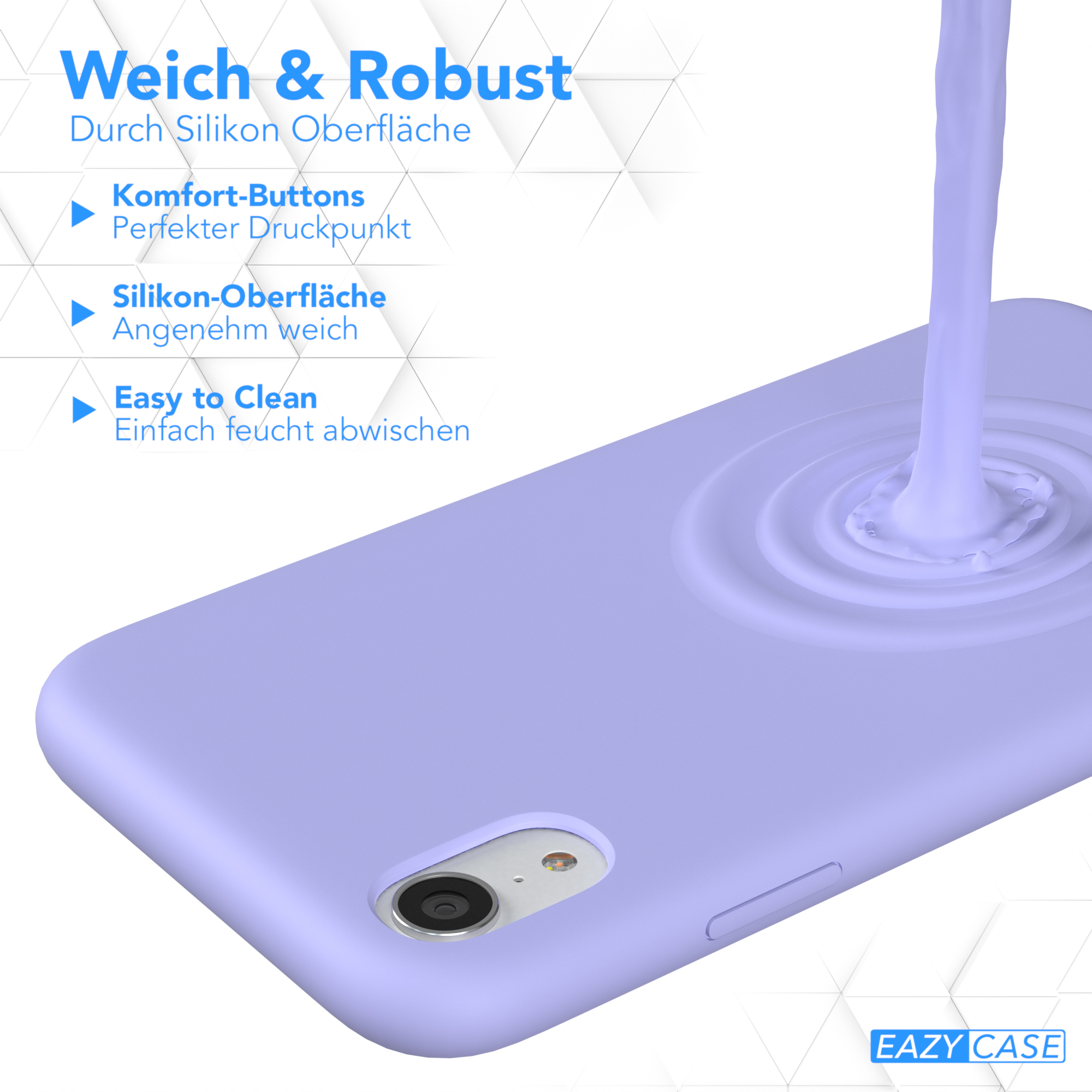 EAZY CASE Premium Silikon Handycase, XR, Lavendel Lila Backcover, / Violett iPhone Apple