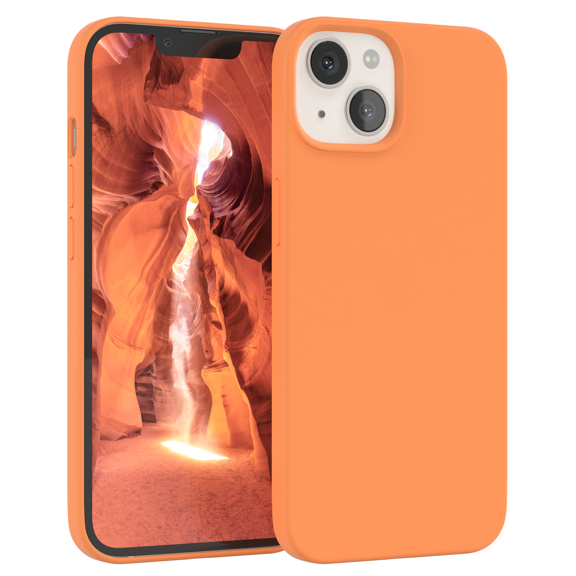 Backcover, iPhone EAZY Silikon Apple, CASE Orange 13, Premium Handycase,