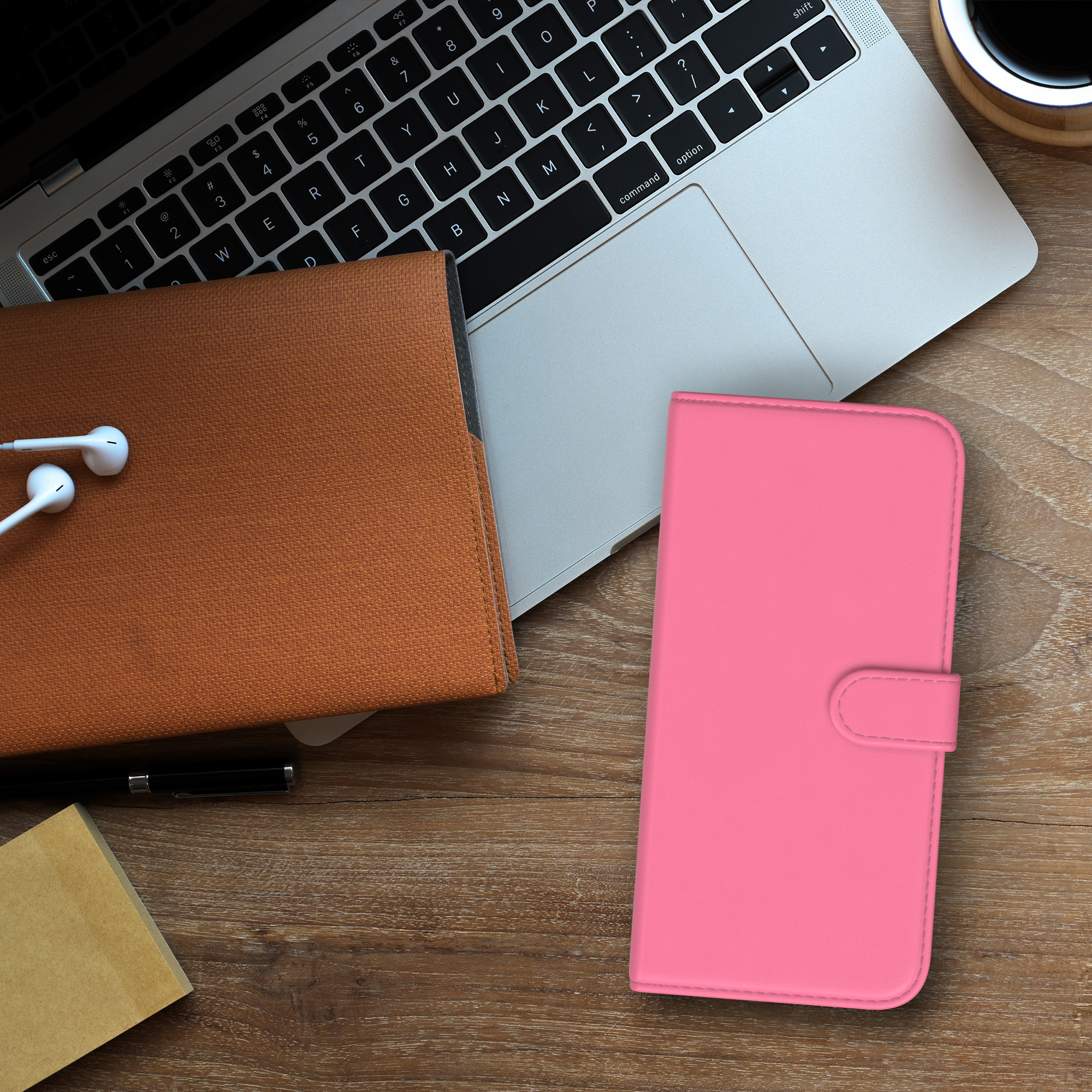 EAZY CASE mit Bookcover, Pro, Bookstyle iPhone Klapphülle 11 Pink Kartenfach, Apple