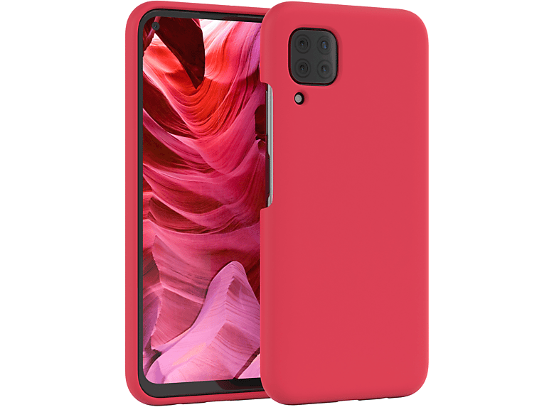 Premium Rot Handycase, Huawei, CASE Lite, Silikon EAZY / Backcover, Beere P40