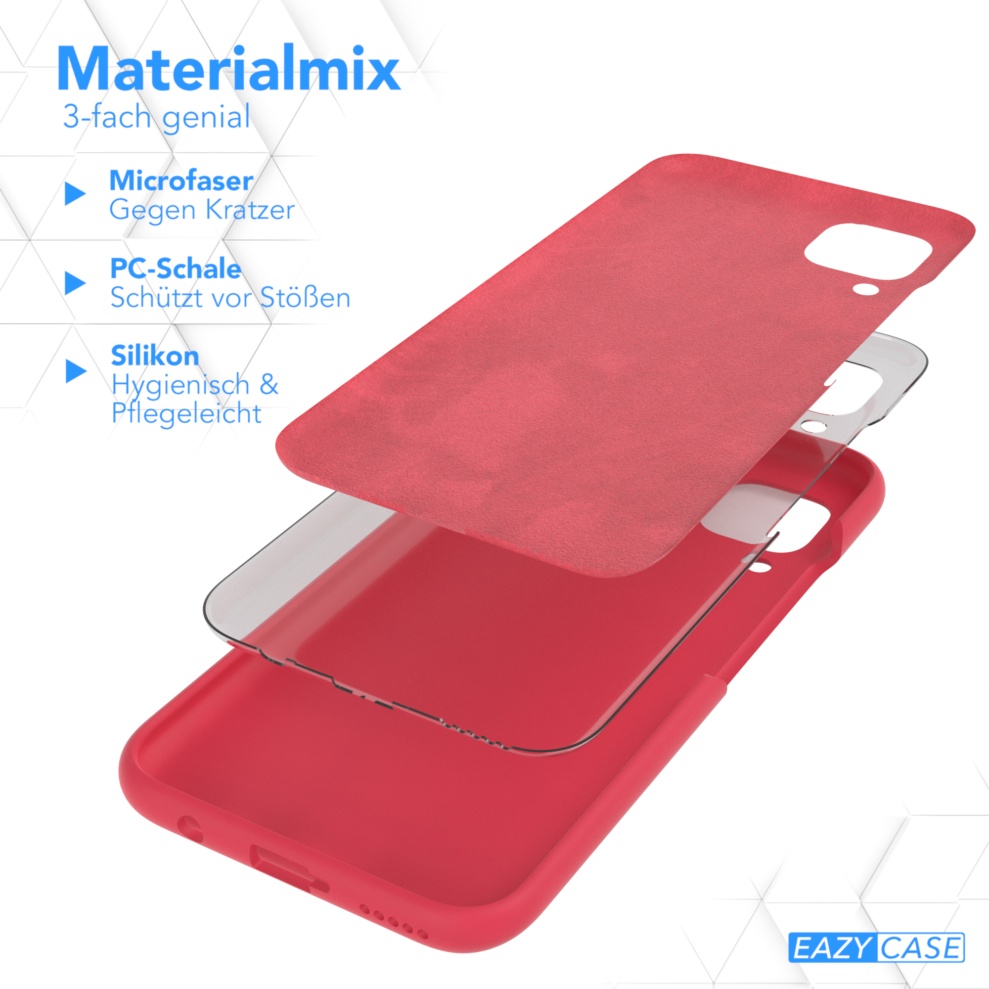Handycase, Rot Silikon P40 EAZY Premium Backcover, Beere Lite, Huawei, / CASE