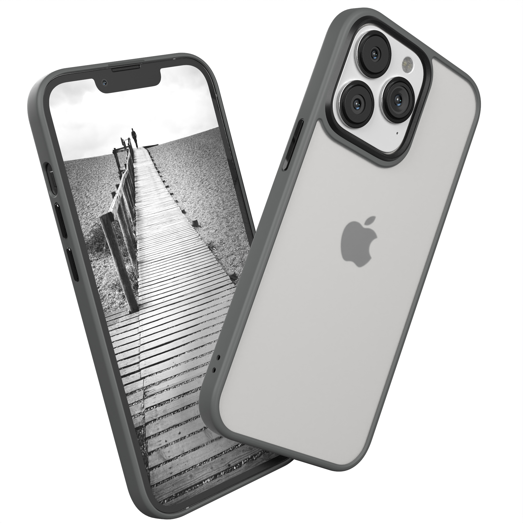 Apple, Backcover, Matt, Grau CASE EAZY iPhone Outdoor 13 Pro, Case