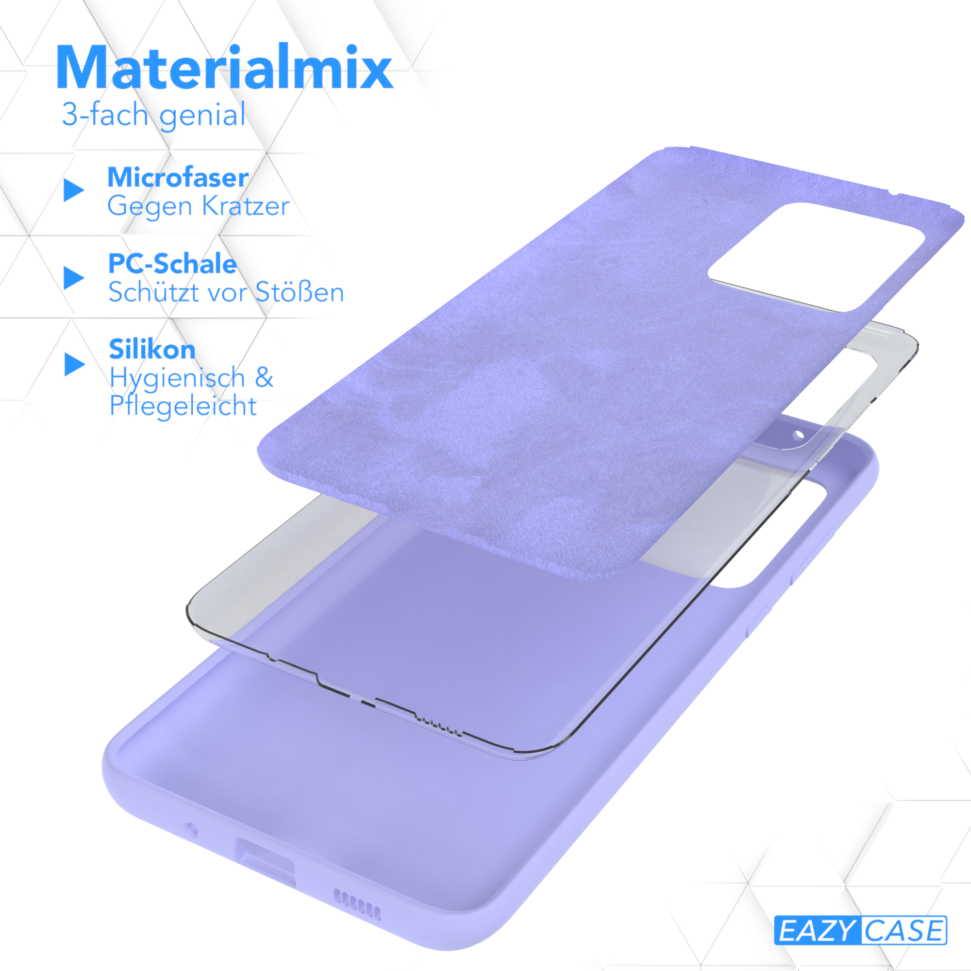 EAZY CASE Premium Handycase, Ultra Samsung, Lila S20 / Lavendel Galaxy Backcover, S20 5G, Violett / Silikon Ultra