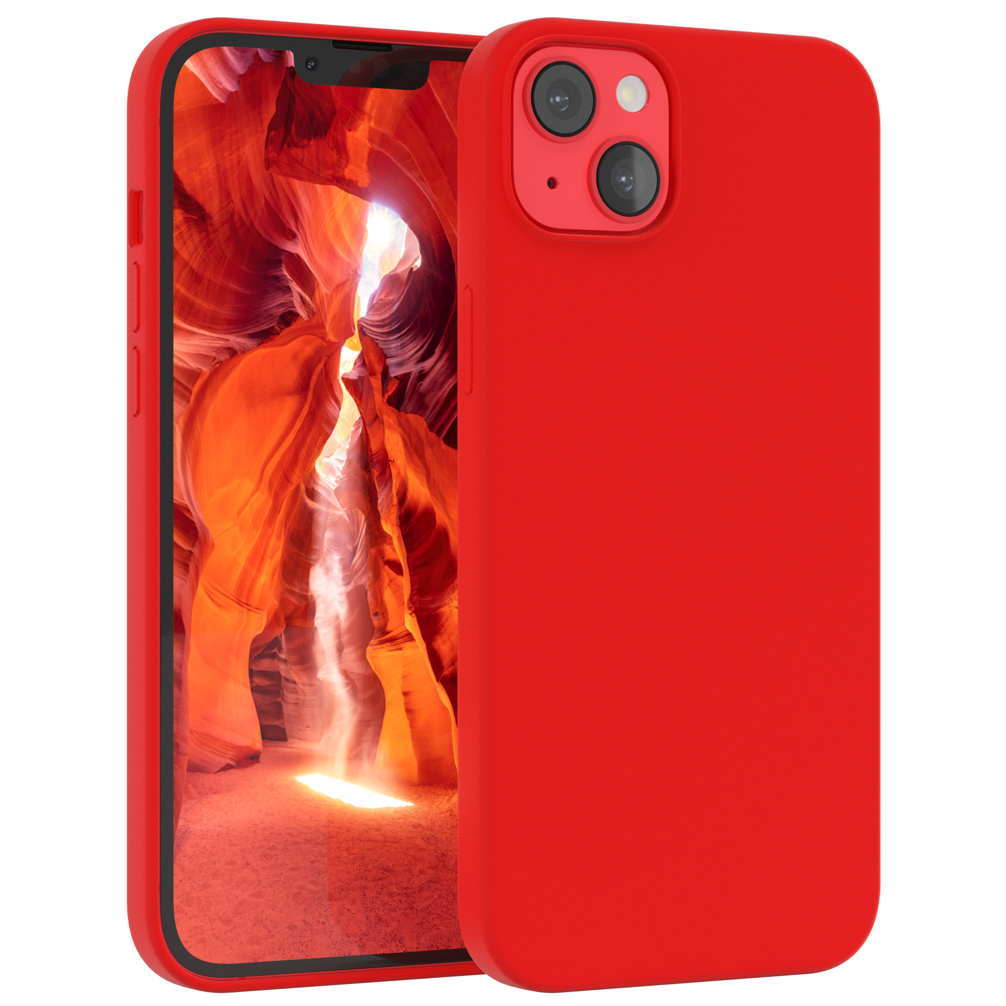 CASE Rot Silikon 14 Premium Apple, iPhone Handycase, Plus, Backcover, EAZY