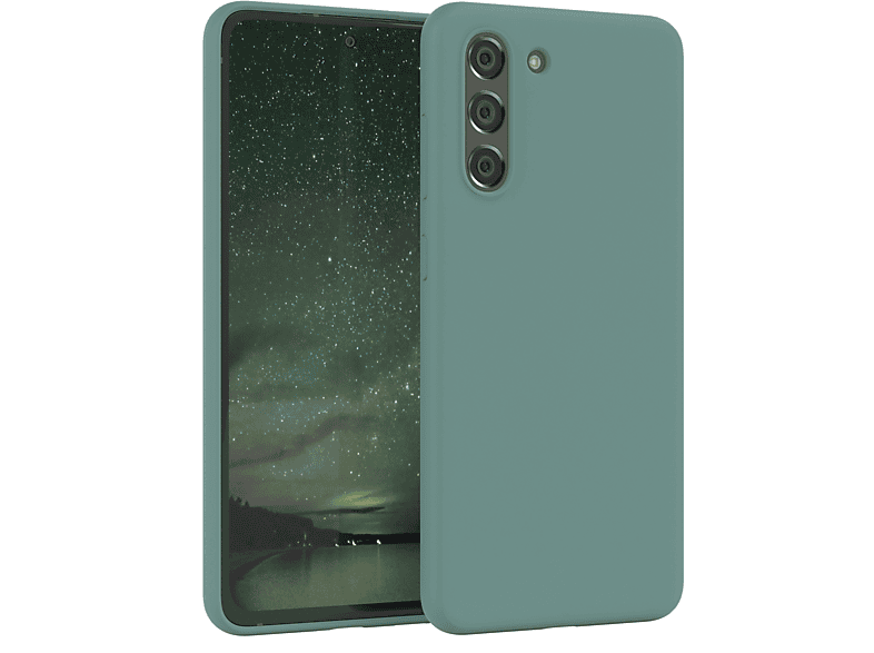 Grün CASE 5G, EAZY S21 FE Galaxy Samsung, / Handycase, Nachtgrün Silikon Backcover, Premium