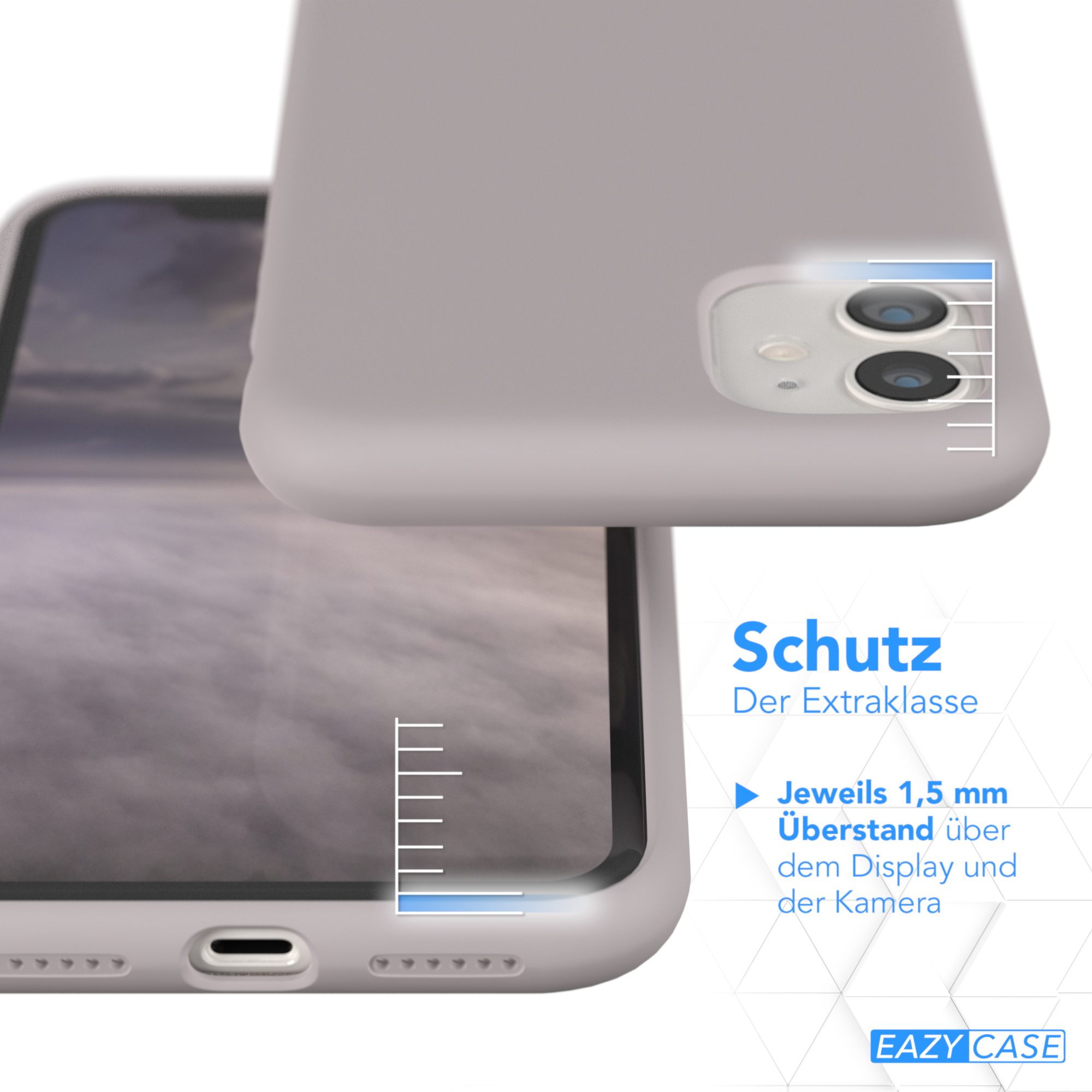 EAZY CASE Premium Silikon Handycase, Backcover, 11, Apple, Rosa Braun iPhone