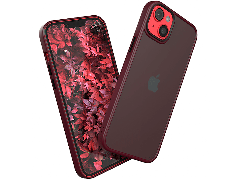 EAZY CASE Outdoor Case Matt, Backcover, Apple, iPhone 14 Plus, Dunkel Rot | Backcover