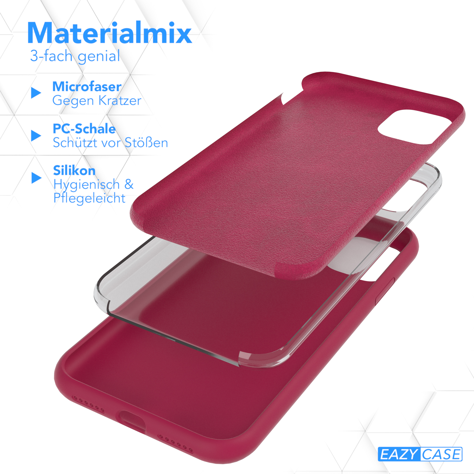 Rot iPhone Apple, CASE Handycase, Premium Beere Silikon Backcover, / EAZY 11,