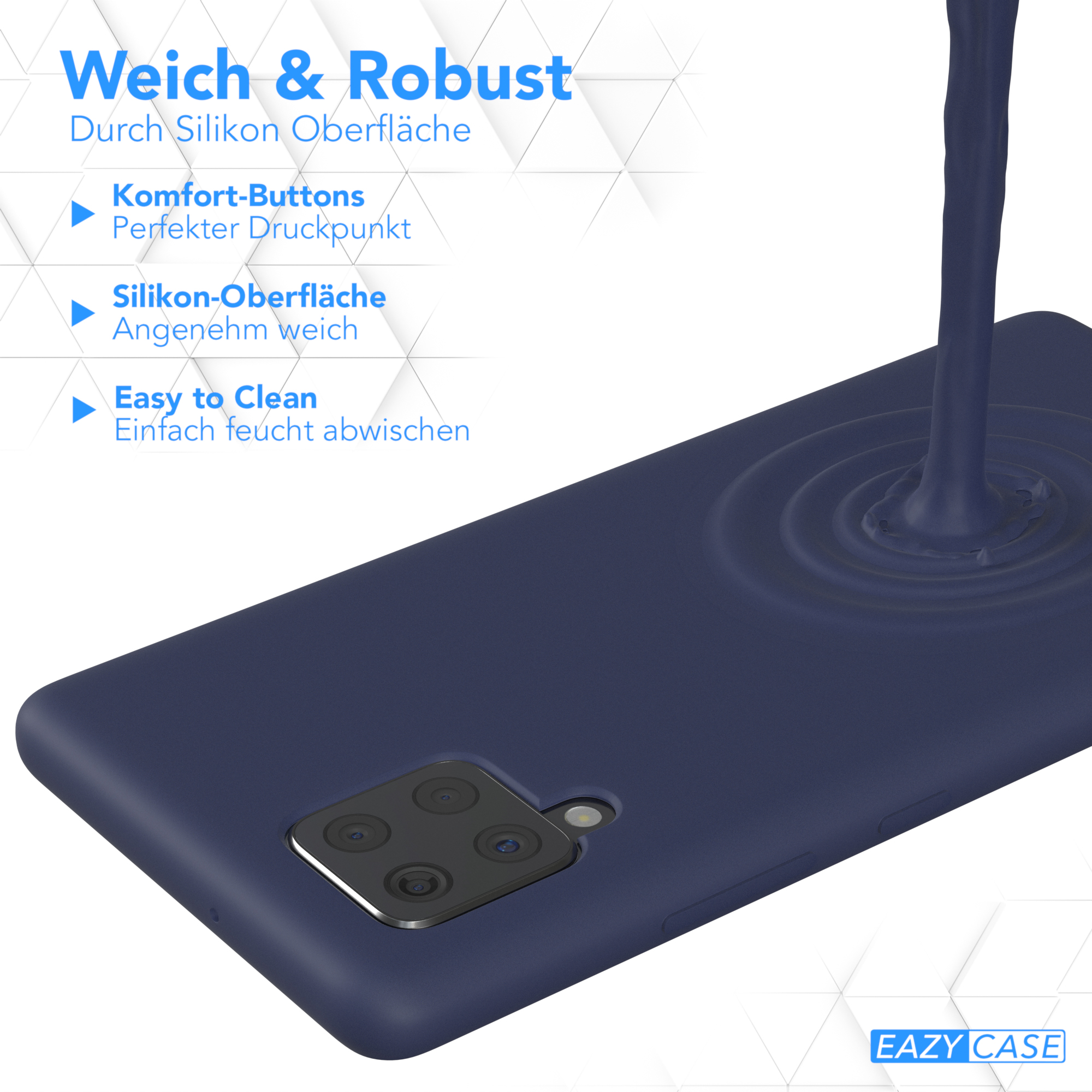 Blau Galaxy Nachtblau Backcover, EAZY Premium Samsung, / CASE Silikon 5G, A42 Handycase,
