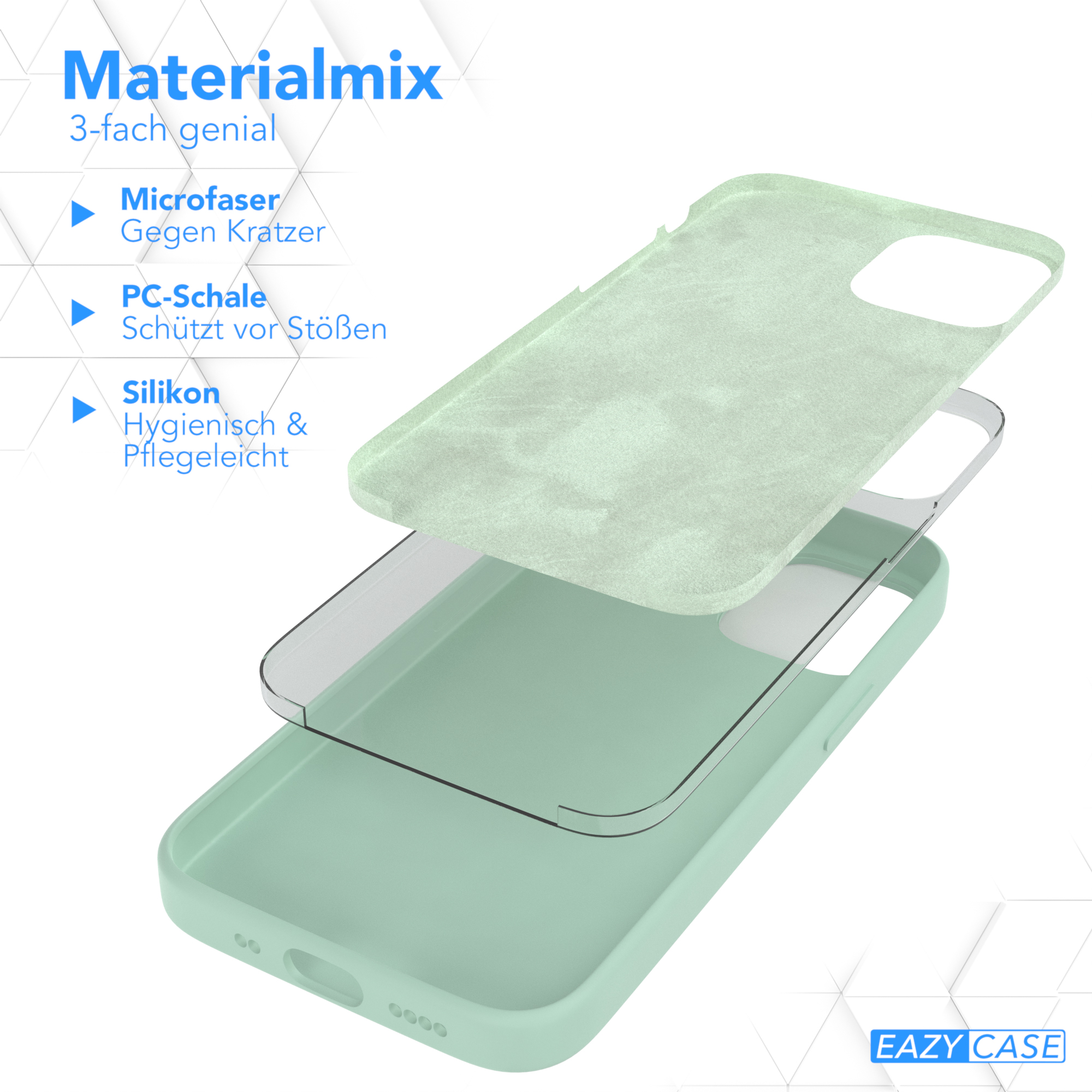CASE Handycase, EAZY 12 Mini, Silikon Mint Premium iPhone Grün Backcover, Apple,