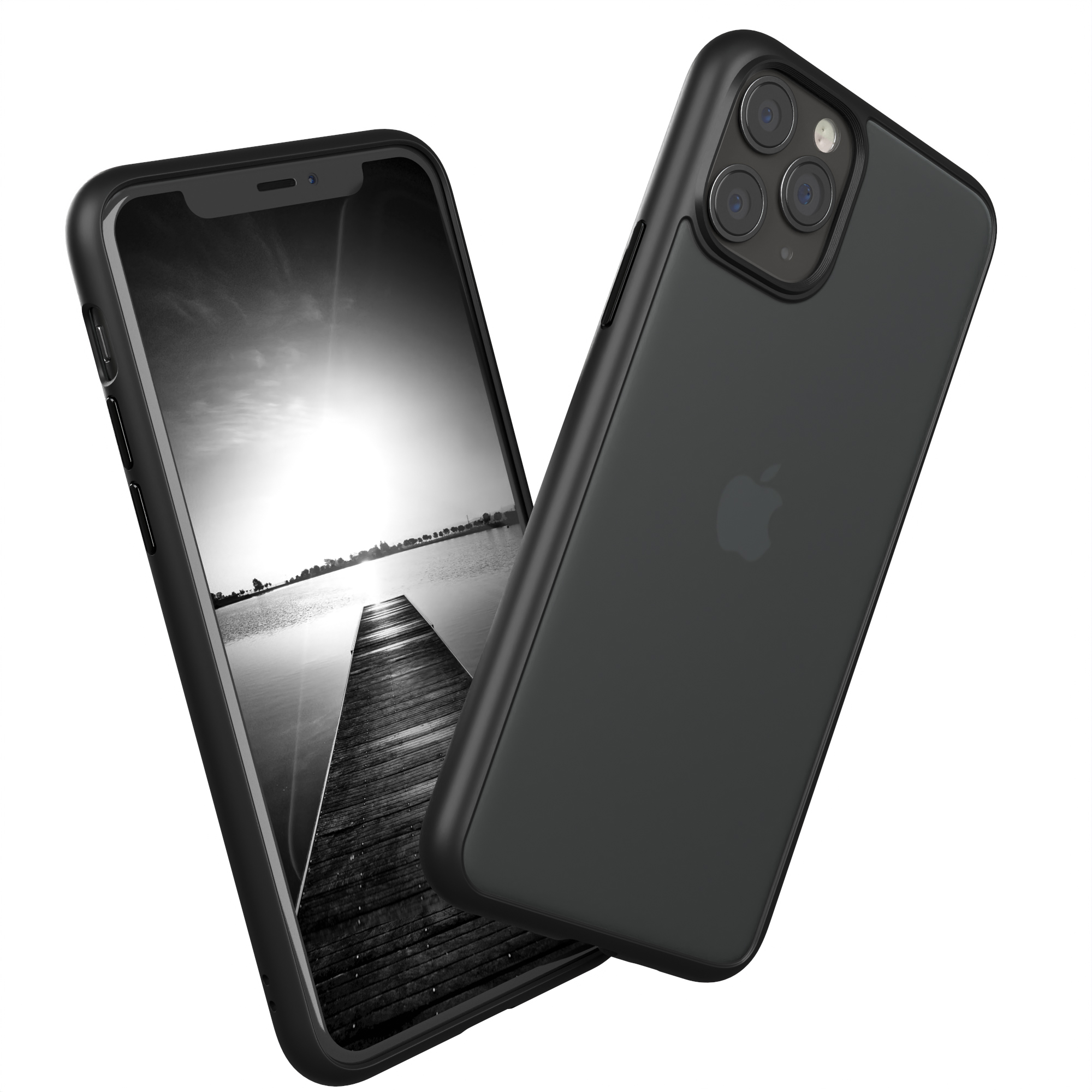 EAZY CASE Outdoor Case Matt, iPhone Schwarz Backcover, Apple, 11 Pro