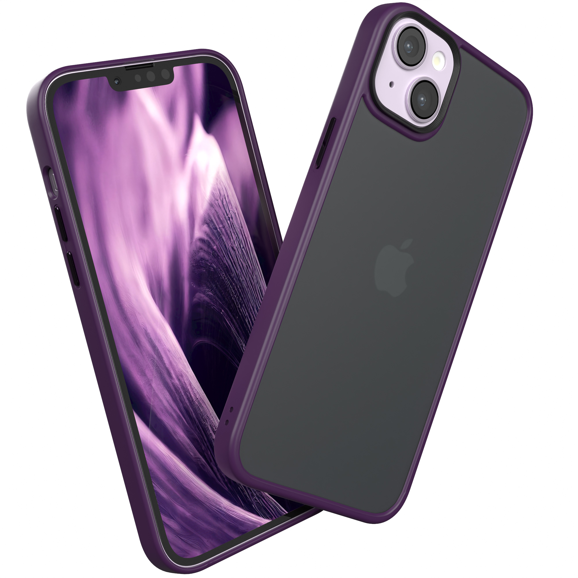 EAZY CASE Outdoor Case Matt, Lila Apple, Violett Plus, Backcover, iPhone 14