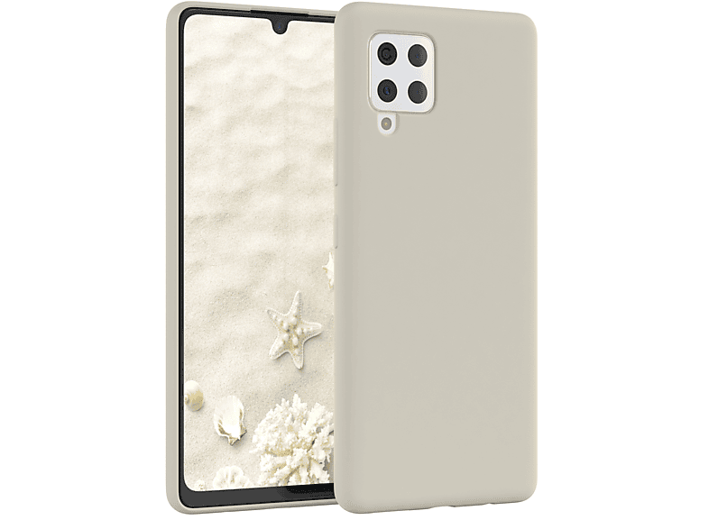 Silikon Samsung, Taupe A42 CASE 5G, / Premium EAZY Beige Handycase, Galaxy Backcover,