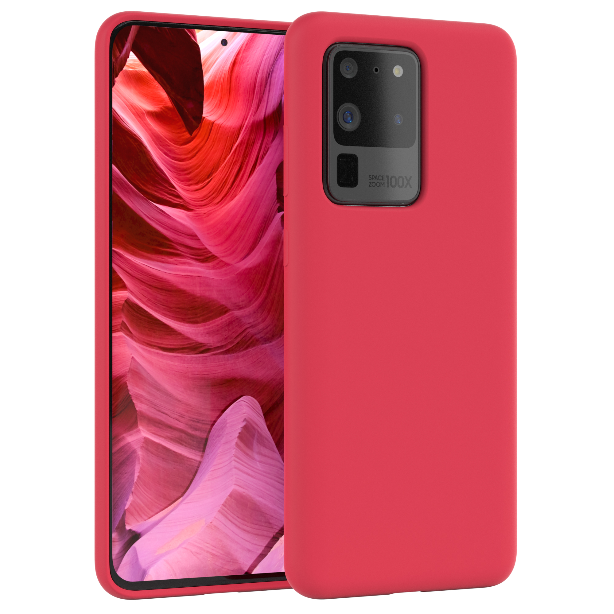 EAZY CASE Premium Silikon Ultra Ultra Samsung, Backcover, S20 Beere / 5G, Galaxy / S20 Handycase, Rot
