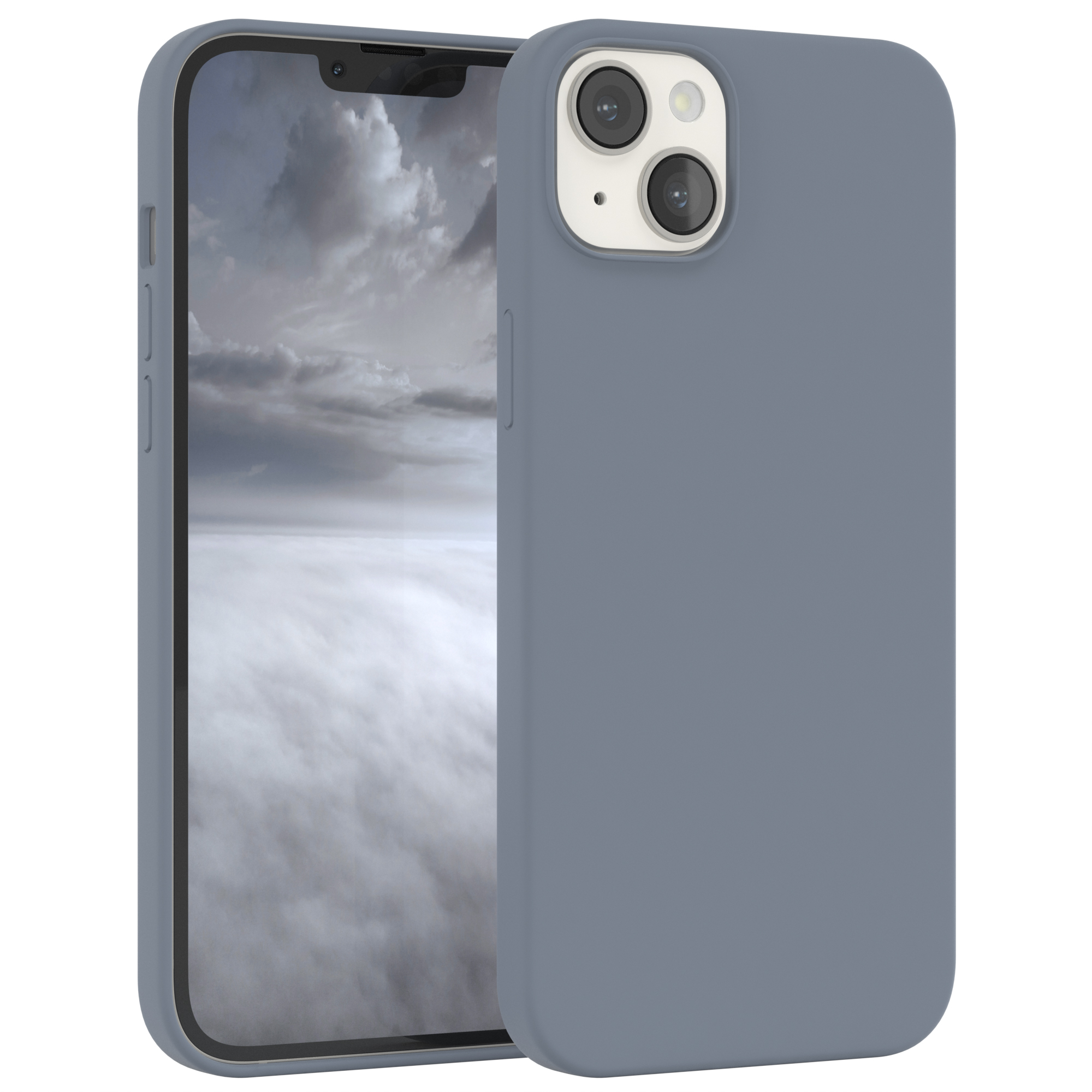 EAZY CASE Premium Silikon Handycase, Lavendel Plus, iPhone 14 Backcover, Lila / Violett Apple