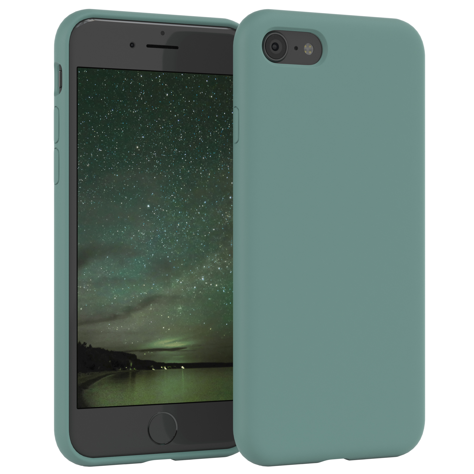 Nachtgrün Grün Backcover, SE 2020, 7 Handycase, Premium Apple, iPhone / iPhone 2022 EAZY / SE 8, CASE / Silikon