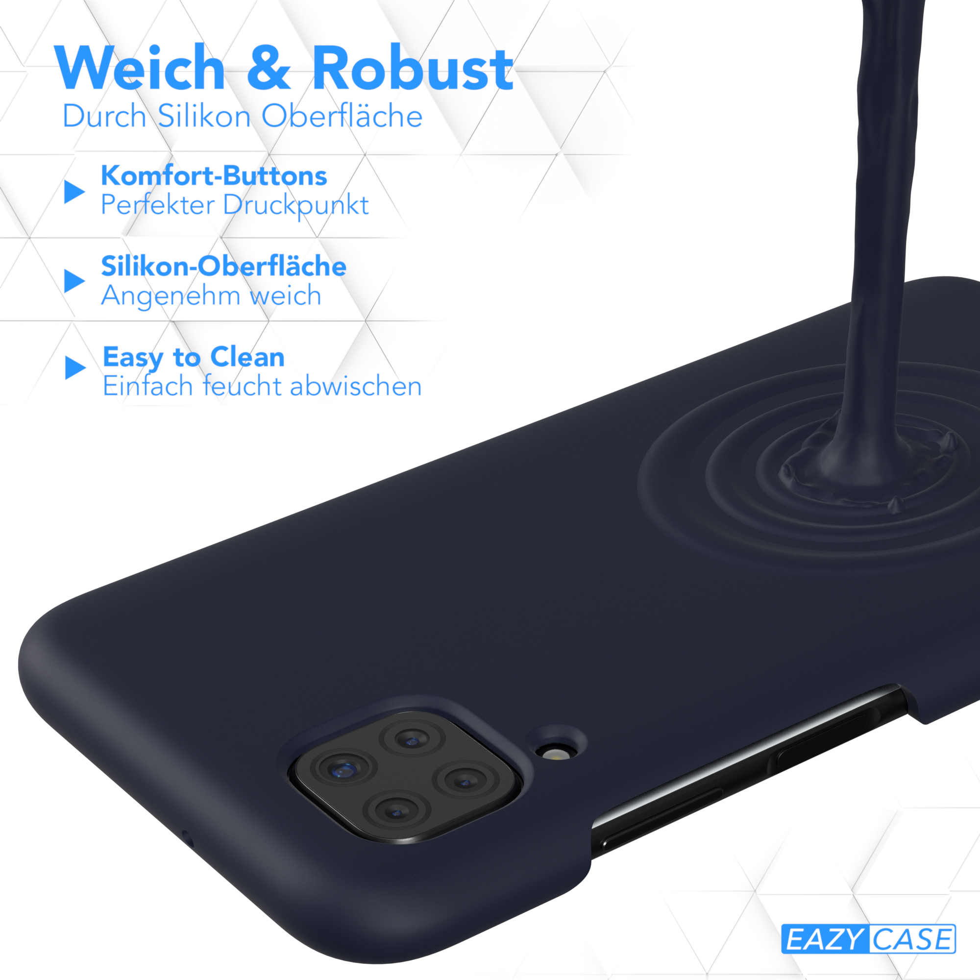 EAZY CASE Handycase, Lite, Silikon Premium / P40 Blau Huawei, Nachtblau Backcover