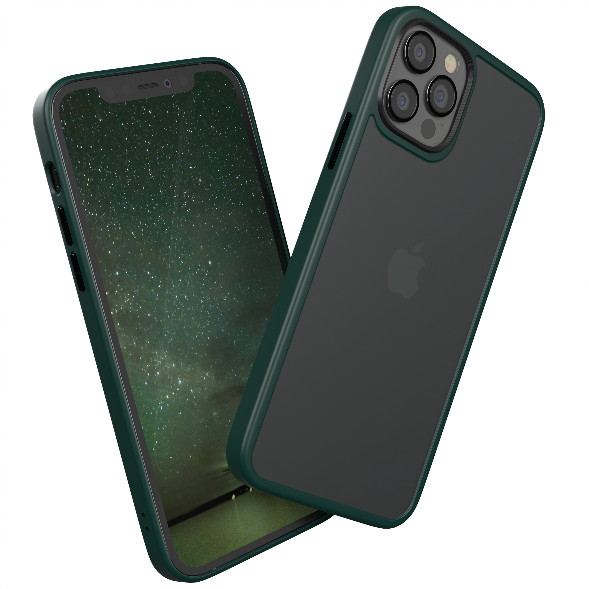 EAZY CASE Outdoor Case Matt, Apple, iPhone 12 Grün 12 Backcover, Pro, / / Nachtgrün