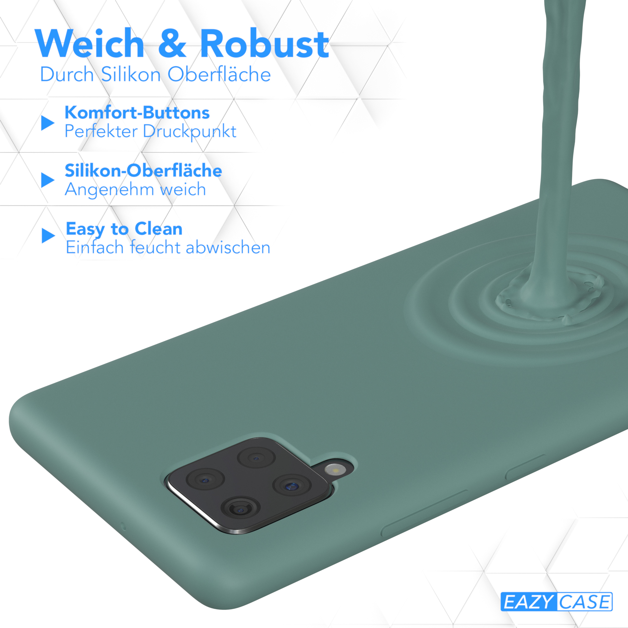Grün Galaxy Samsung, Nachtgrün / Handycase, Backcover, Premium CASE A42 5G, EAZY Silikon