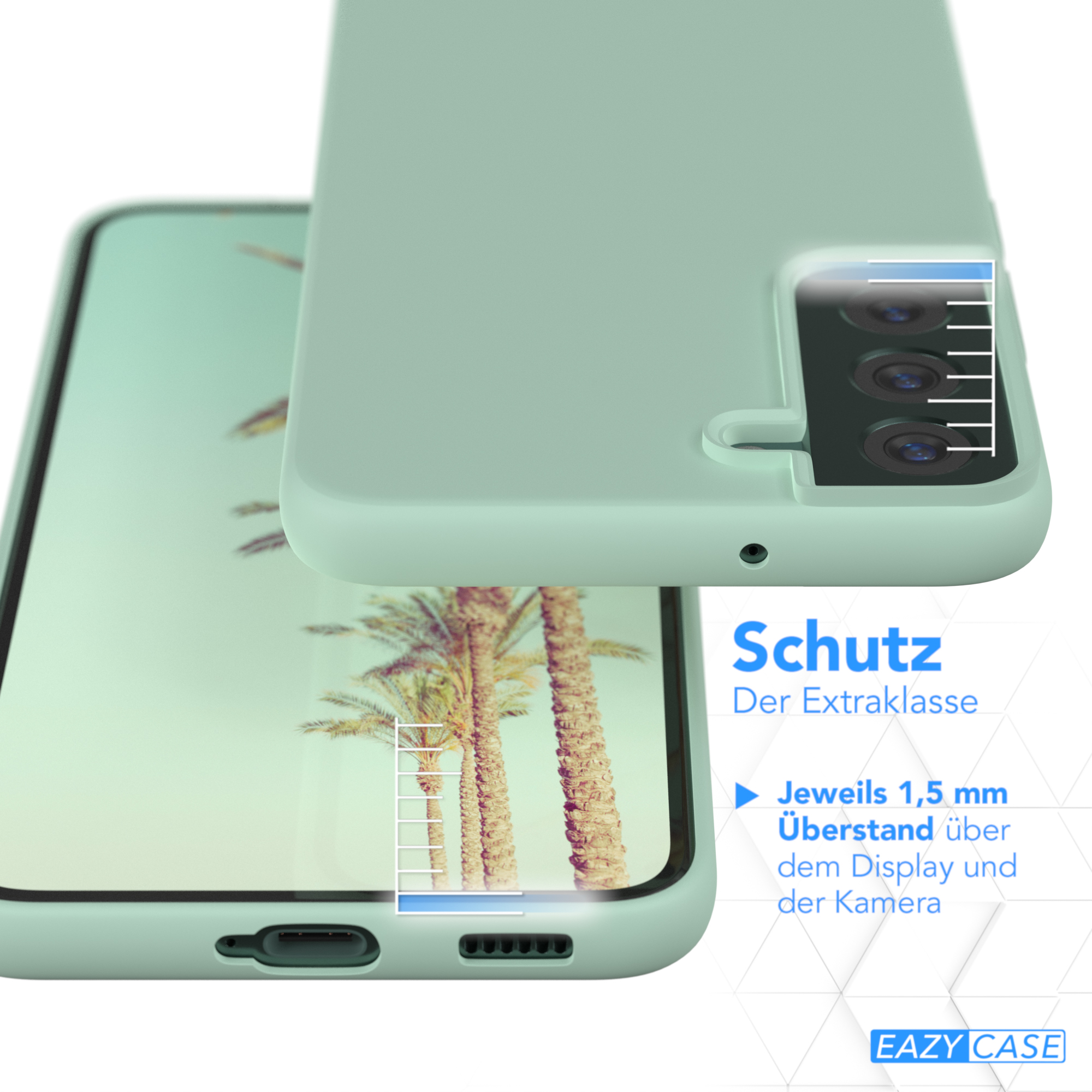 EAZY CASE Premium Silikon Galaxy Backcover, Samsung, Grün Mint Handycase, S22 5G