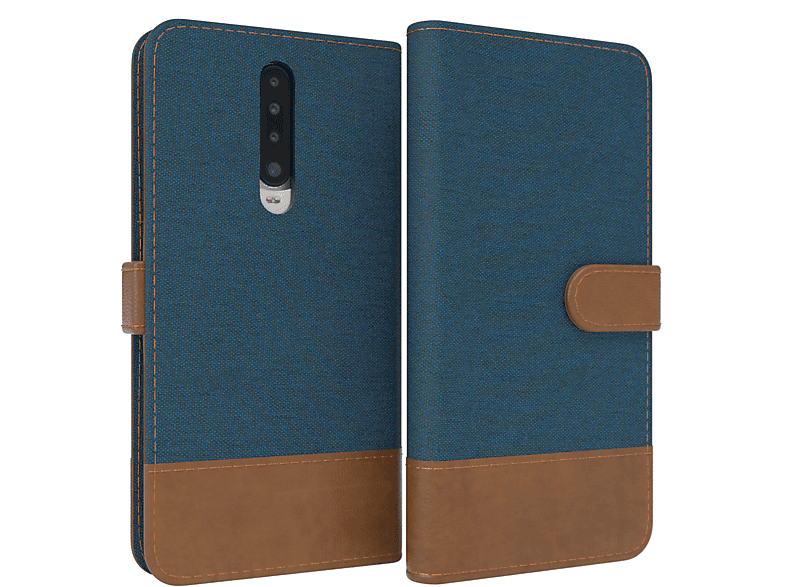 EAZY CASE Bookstyle Klapphülle Jeans Kartenfach, Xiaomi, Poco Redmi K30, mit / Blau X2 Bookcover