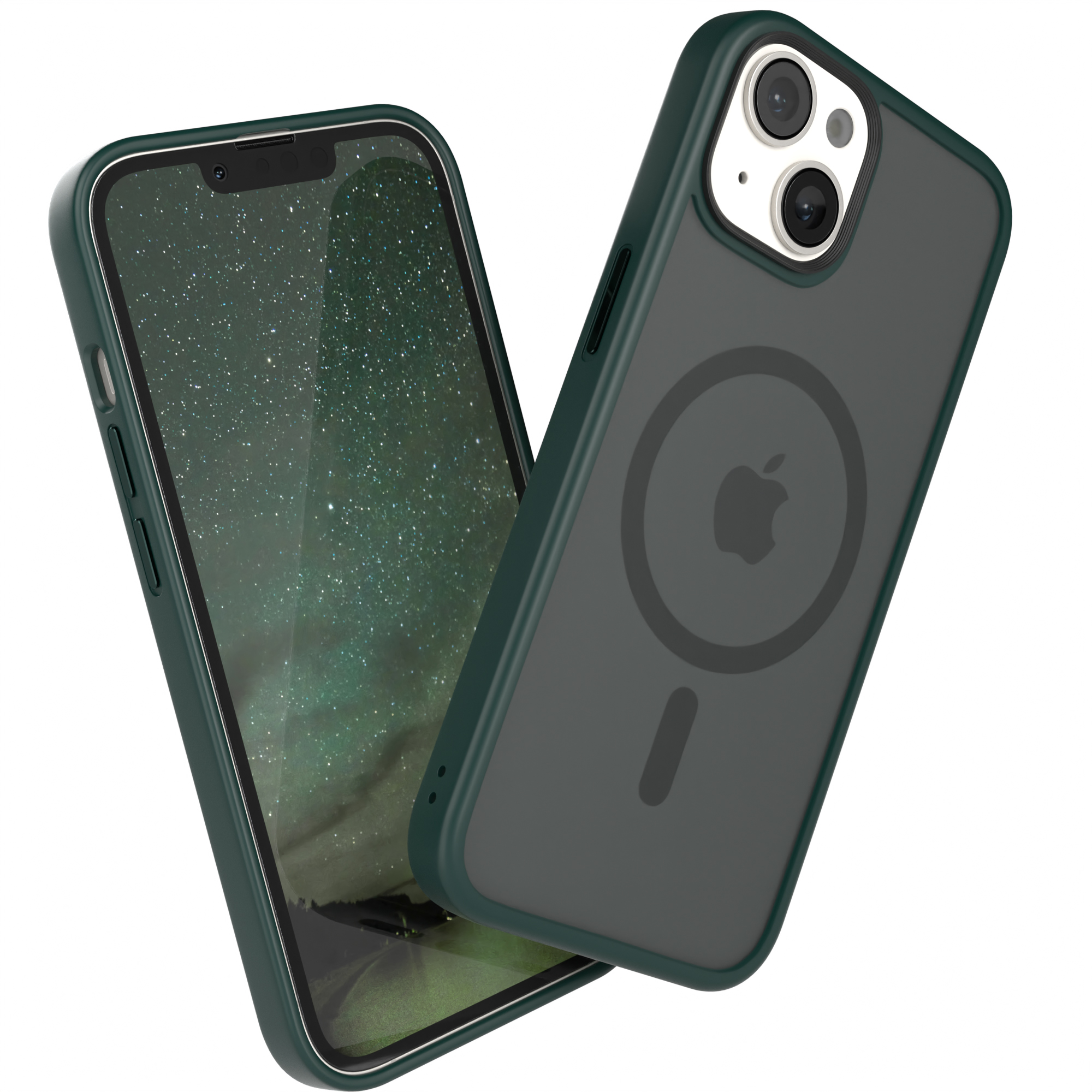 Case Grün mit Outdoor / 13, MagSafe, iPhone Apple, iPhone Backcover, CASE 14 EAZY