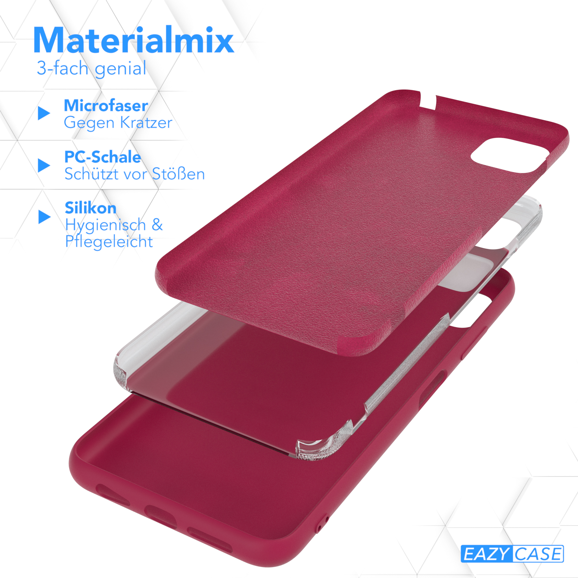 EAZY CASE Premium Rot Backcover, Samsung, Handycase, A22 / Silikon Galaxy Beere 5G