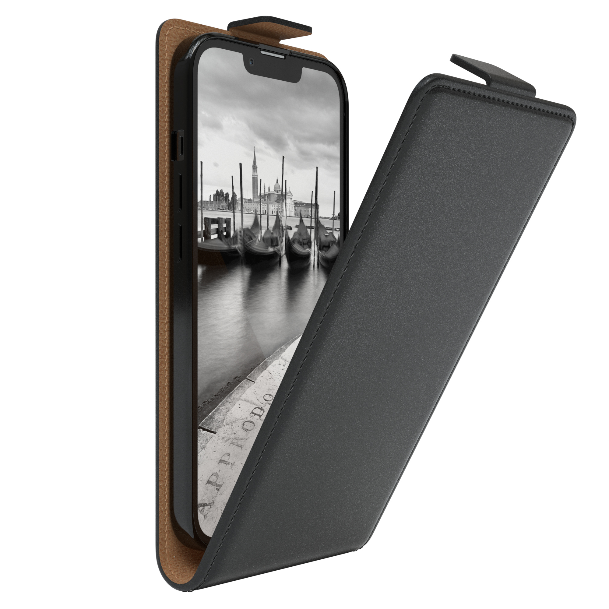 Flipcase, Pro, Apple, CASE EAZY 13 iPhone Flip Schwarz Cover,