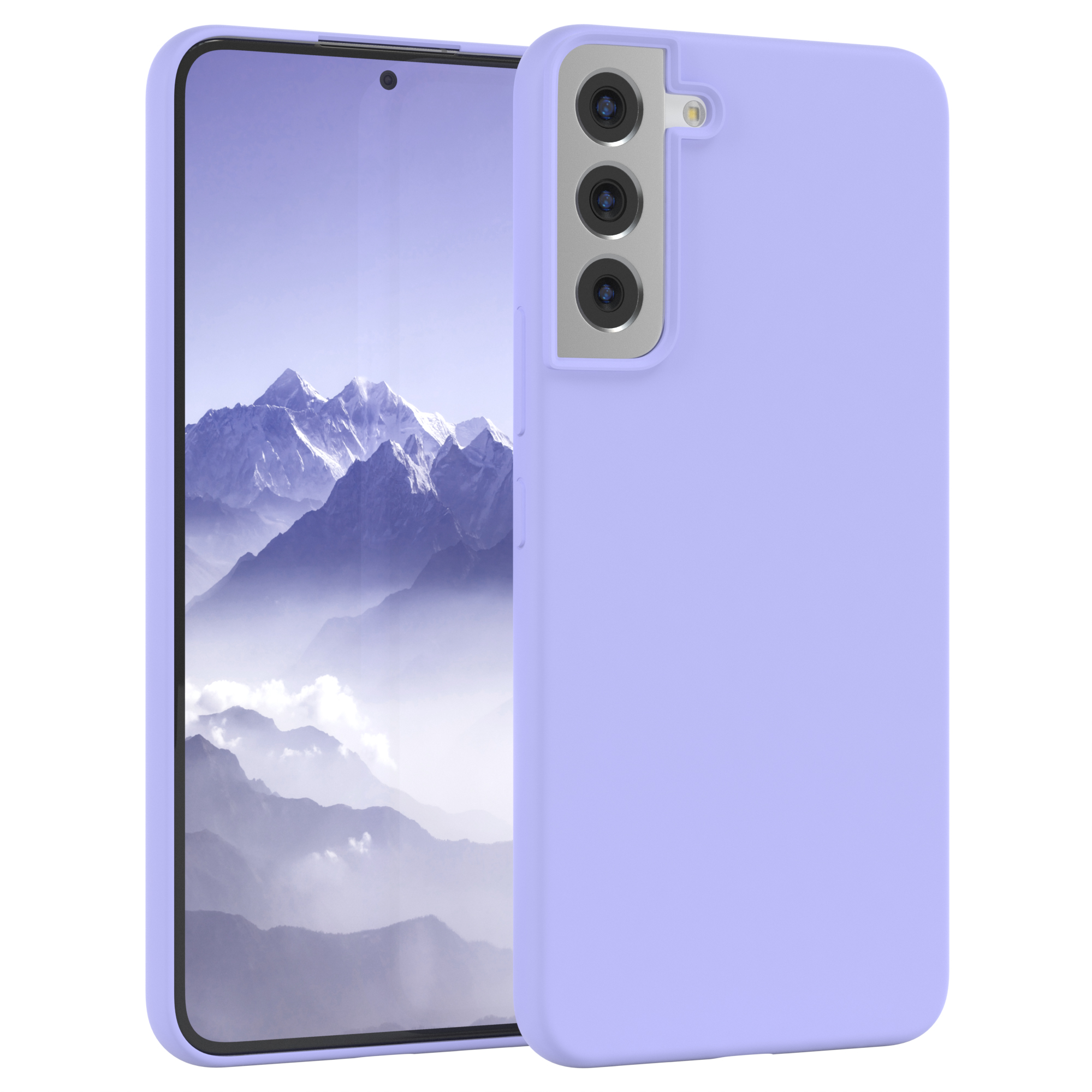 Lila Backcover, Silikon Samsung, Premium S22 / 5G, CASE EAZY Lavendel Plus Violett Galaxy Handycase,