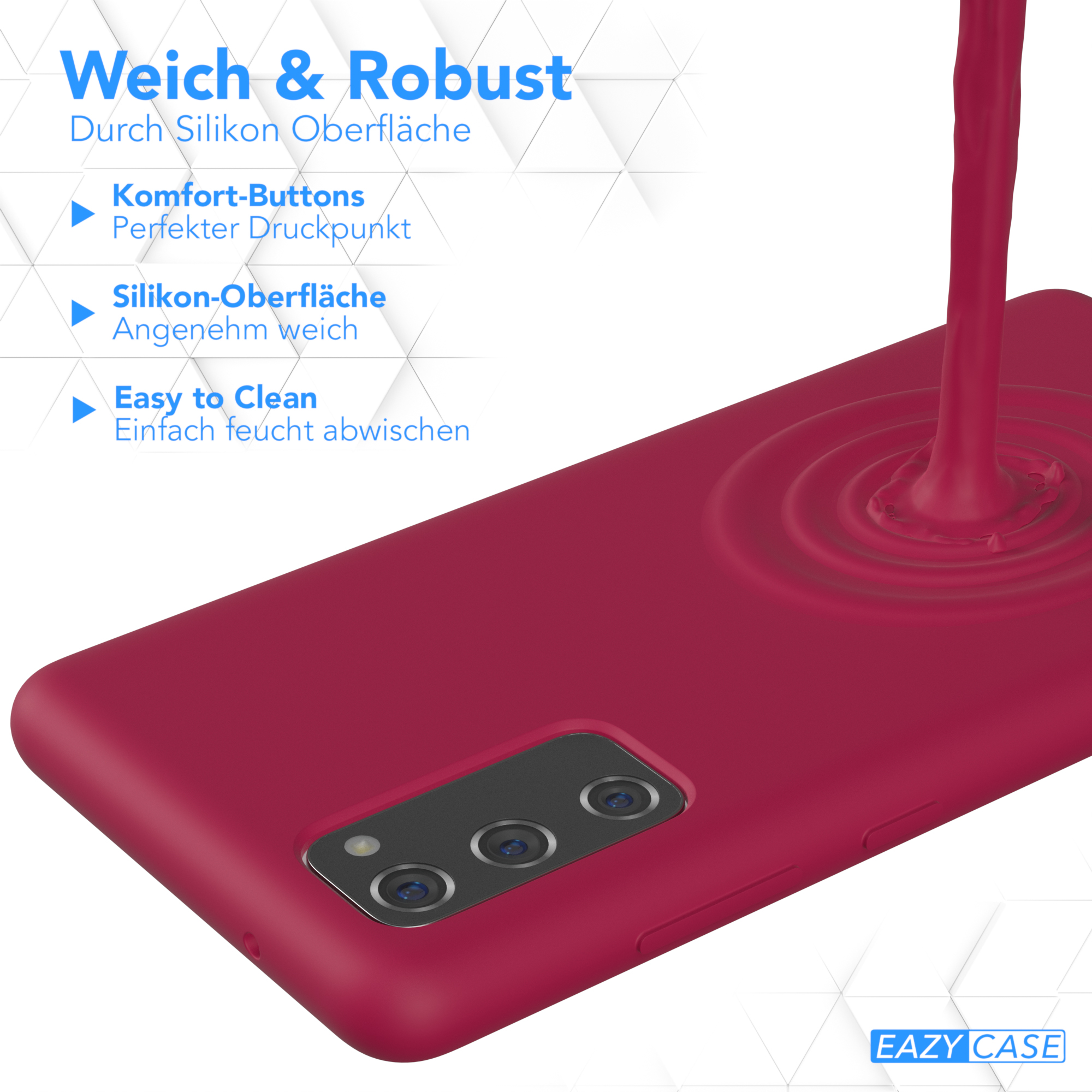 EAZY CASE Galaxy 5G, S20 Silikon Backcover, Samsung, / Beere FE Premium / FE S20 Handycase, Rot