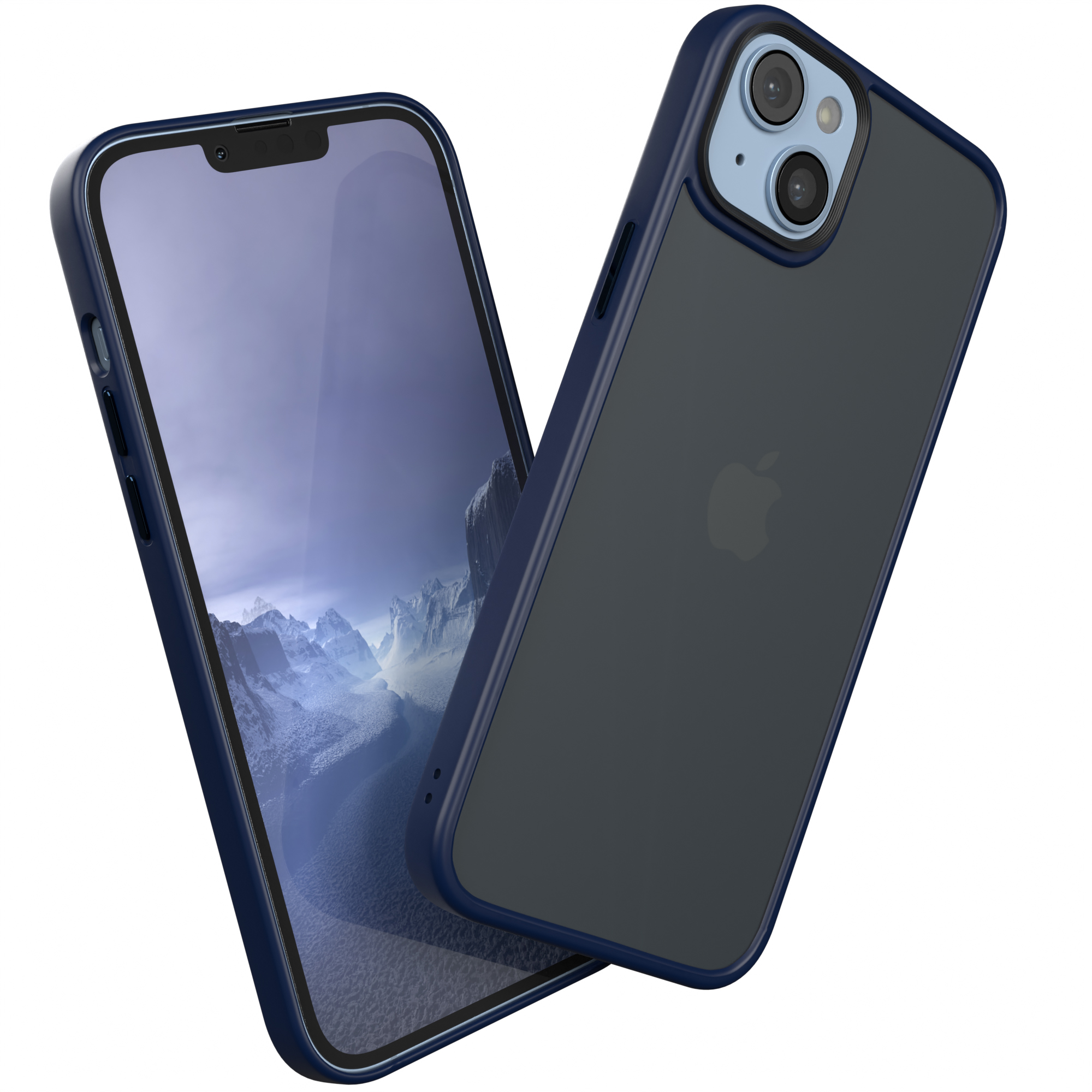 Nachtblau 14 Backcover, Plus, Case EAZY CASE Apple, Outdoor iPhone Blau Matt, /