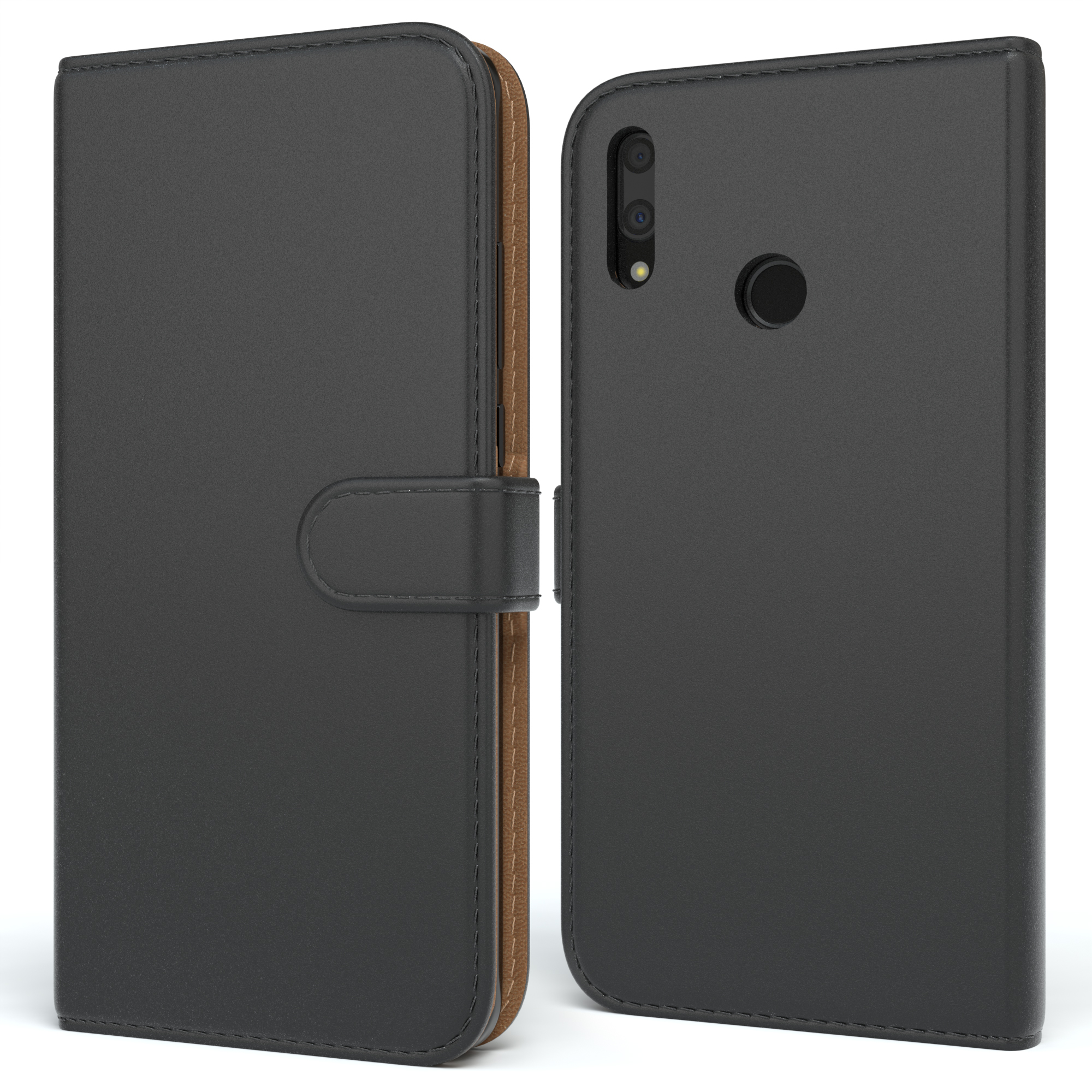 EAZY CASE Bookstyle mit P Bookcover, Huawei, (2019), Smart Schwarz Kartenfach, Klapphülle