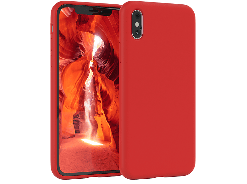 EAZY CASE Premium Silikon Handycase, Rot Max, XS Backcover, Apple, iPhone