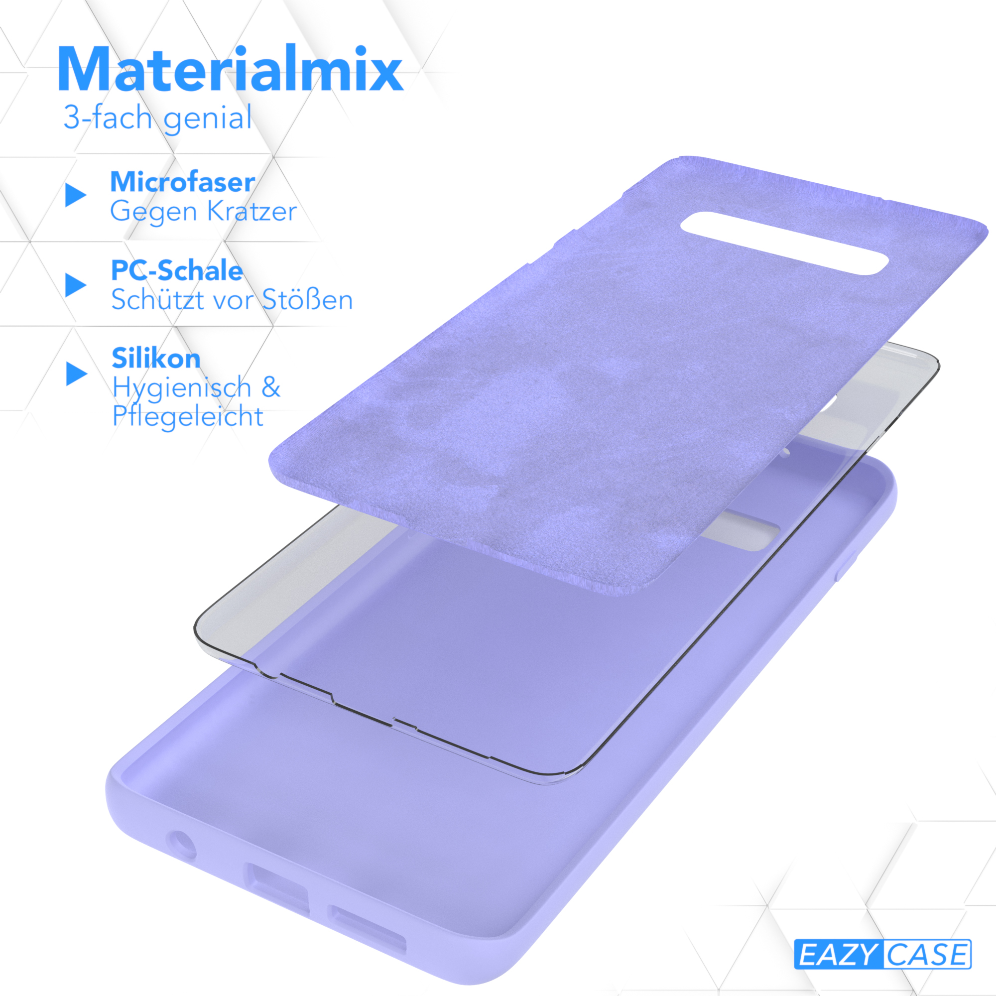 EAZY CASE Handycase, Backcover, Silikon / Lavendel Violett Premium Samsung, Galaxy Plus, S10 Lila