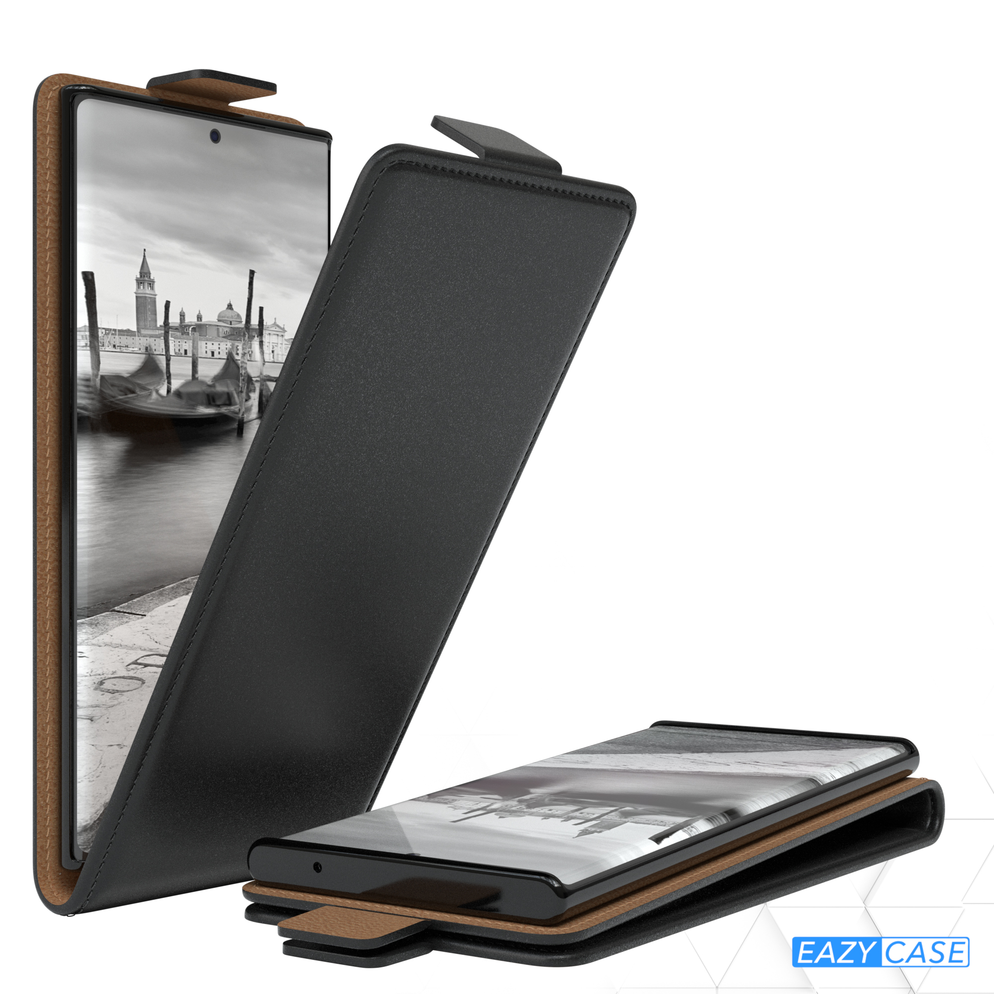 EAZY CASE 5G, Samsung, Ultra 20 20 Galaxy / Note Flip Note Cover, Flipcase, Ultra Schwarz